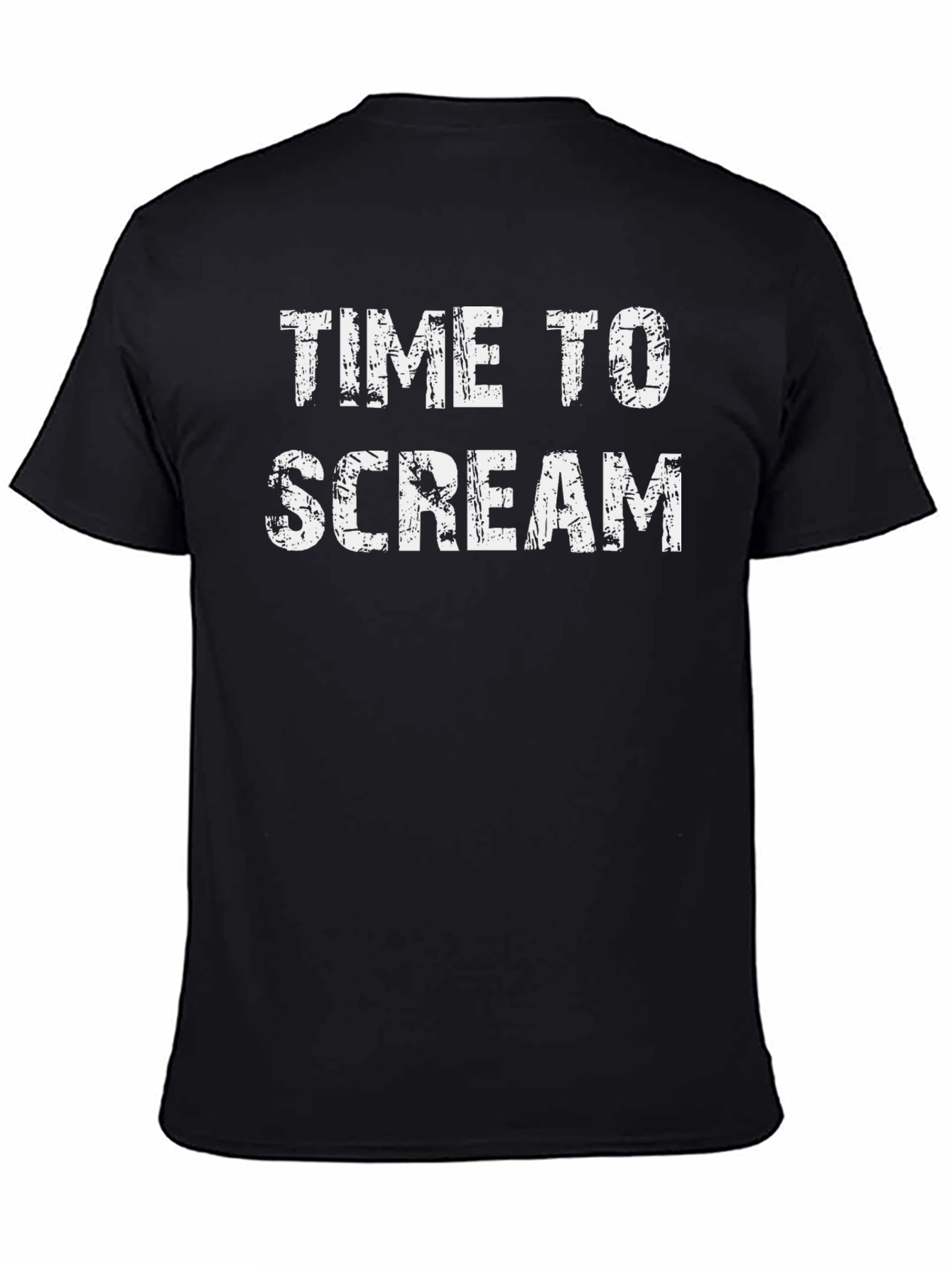Time To Scream Graphic Tee - Black Cotton T-Shirt