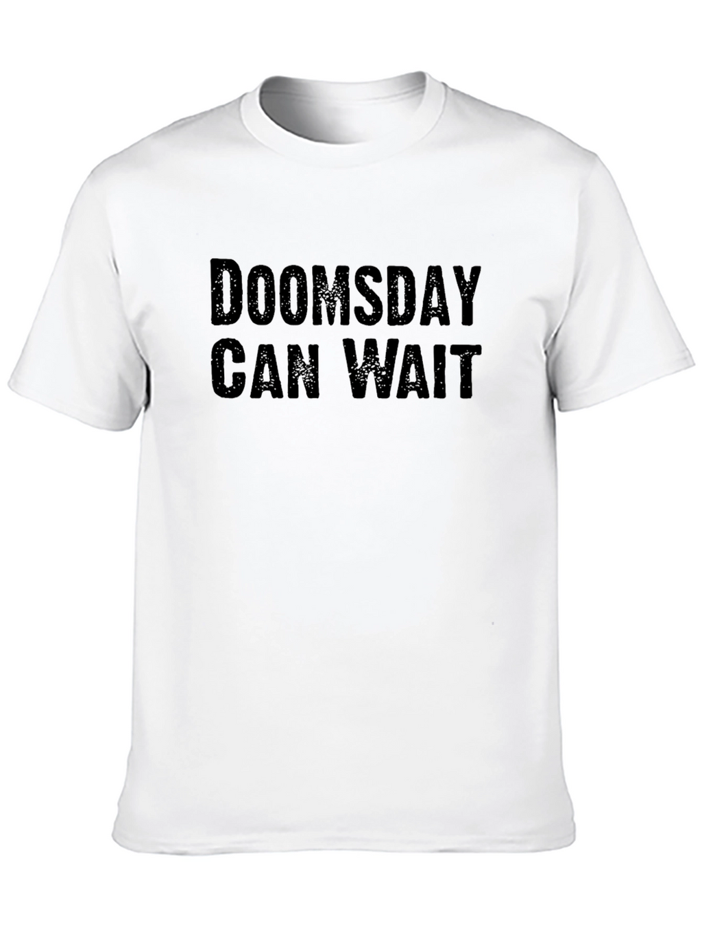 Doomsday Can Wait Graphic Tee - Black Cotton T-Shirt