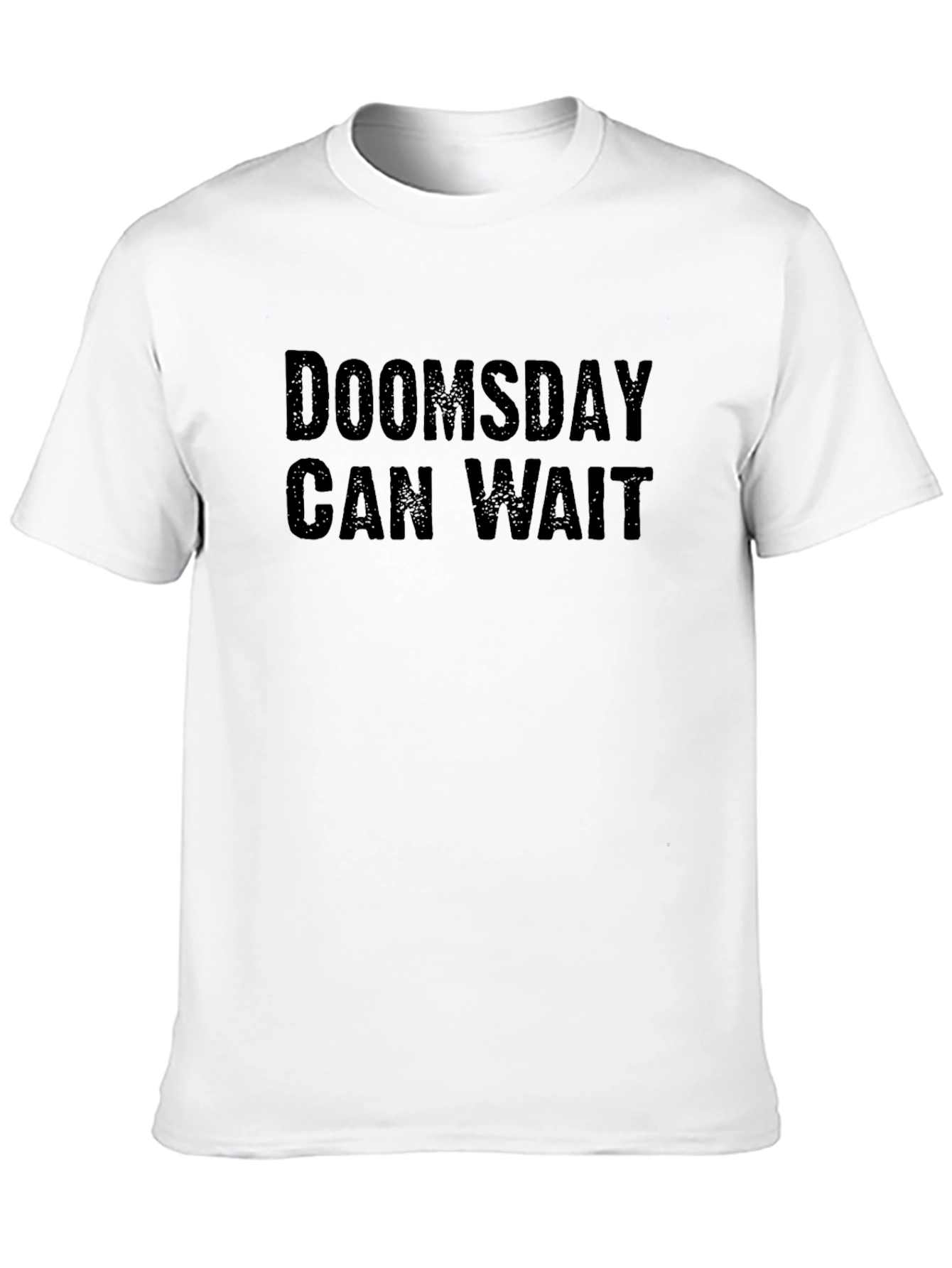 Doomsday Can Wait Graphic Tee - Black Cotton T-Shirt