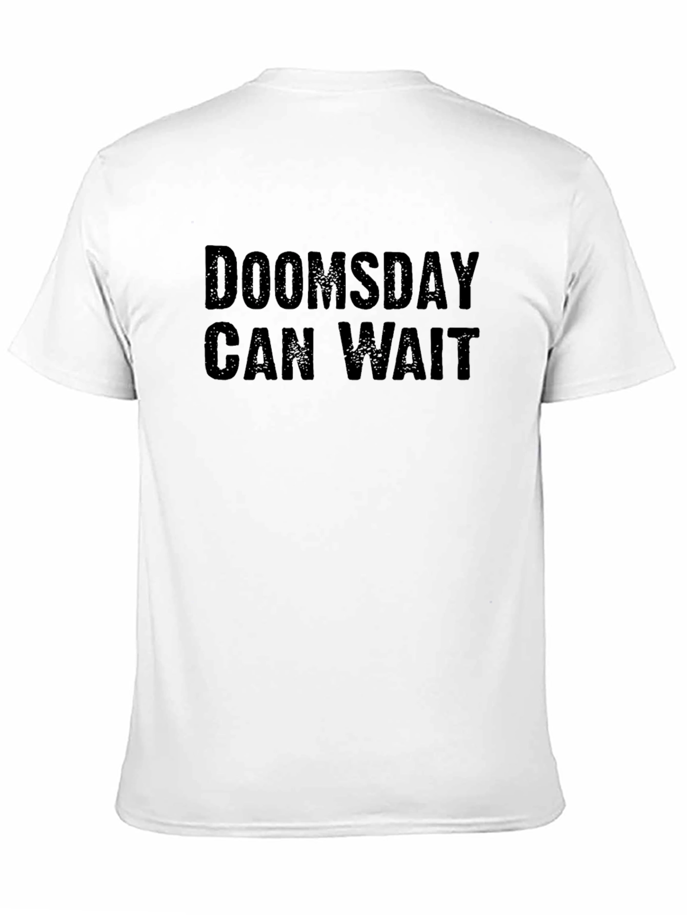 Doomsday Can Wait Graphic Tee - Black Cotton T-Shirt