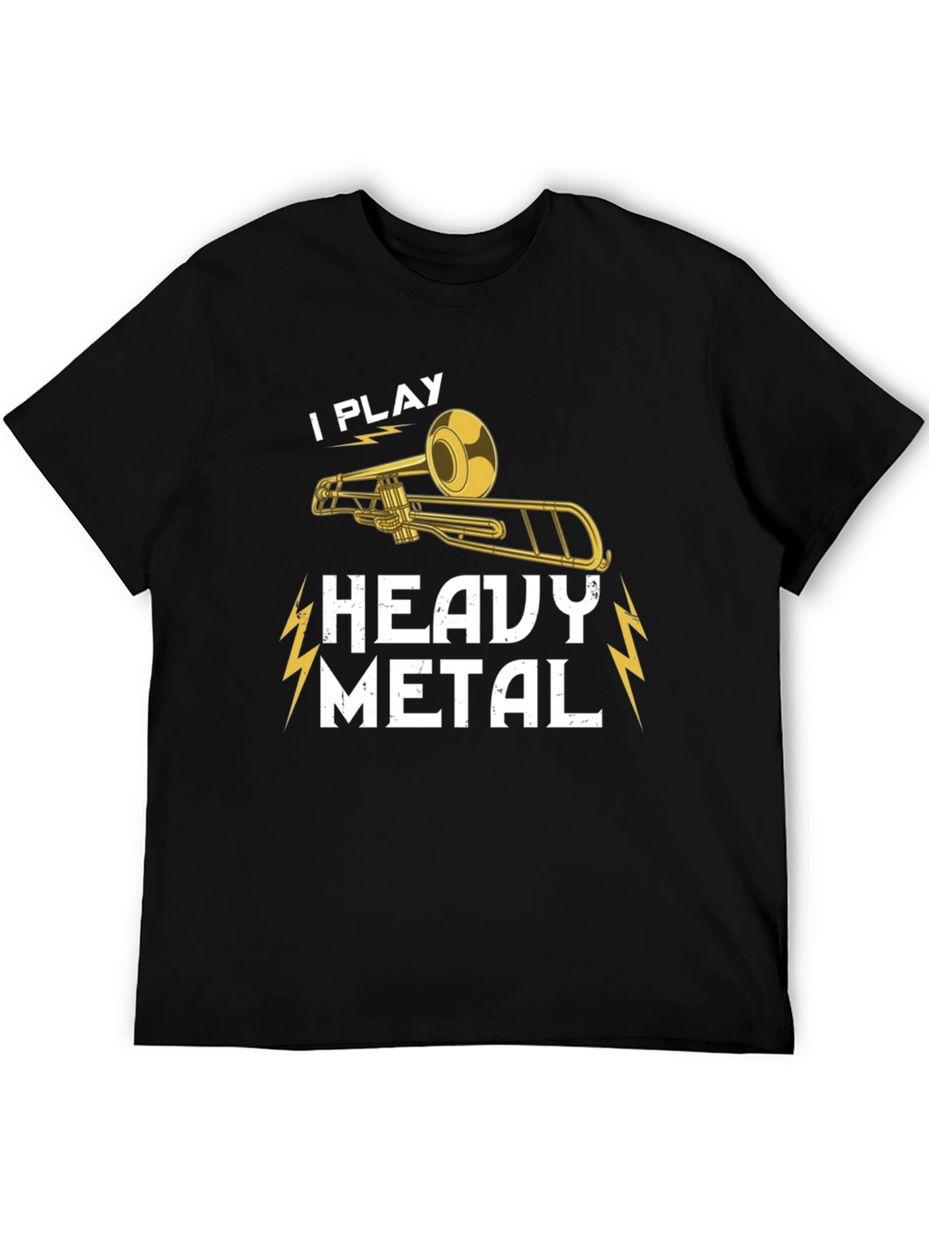 I Play Heavy Metal Trombone Black T-Shirt