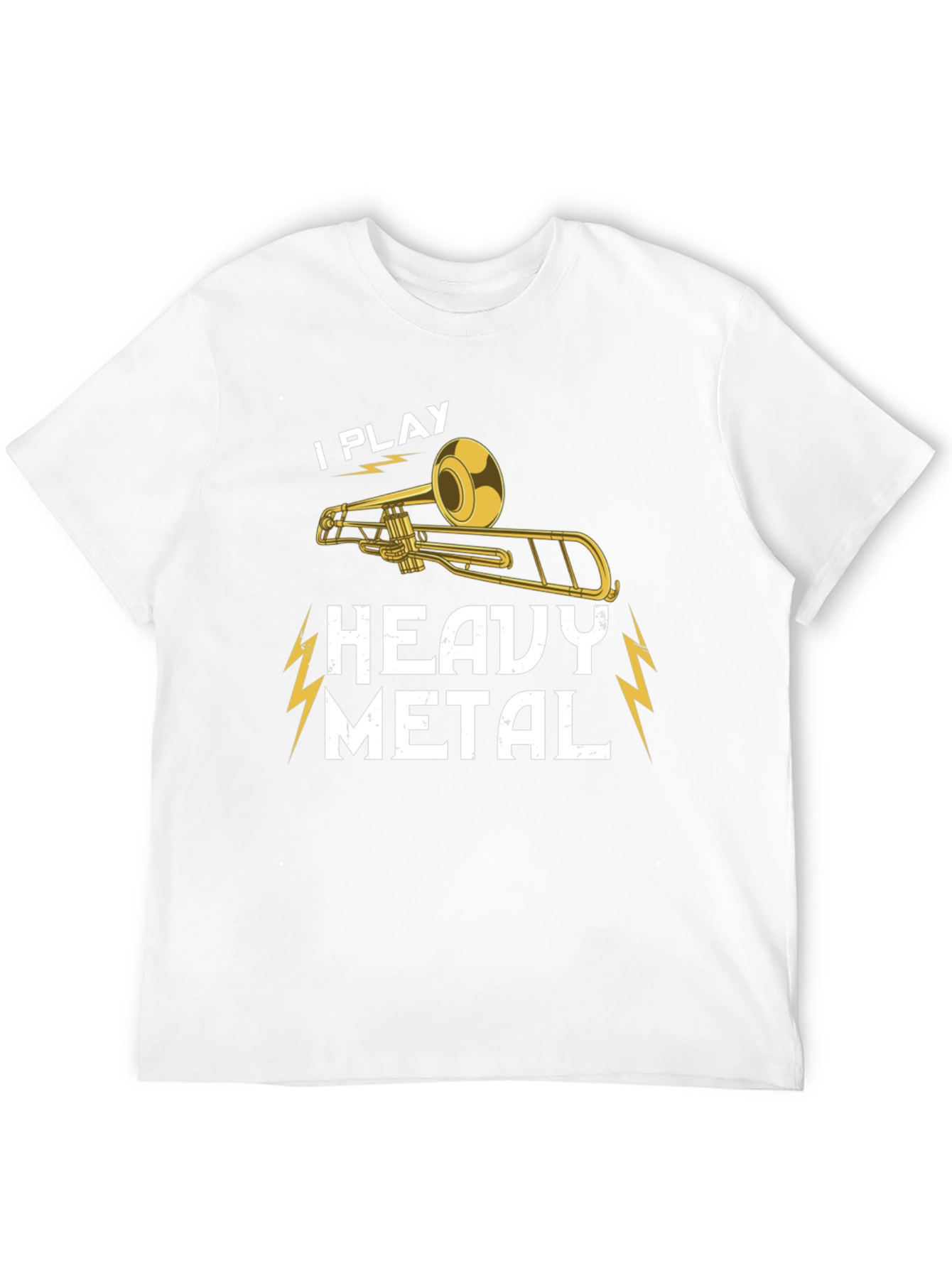 I Play Heavy Metal Trombone Black T-Shirt