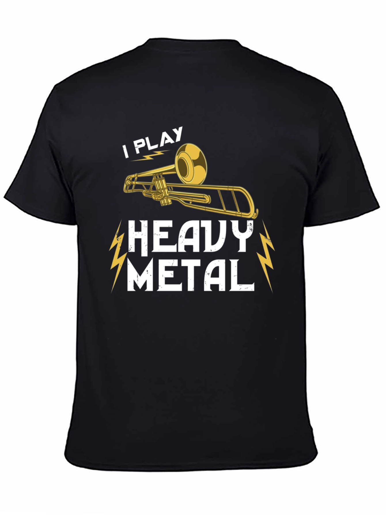 I Play Heavy Metal Trombone Black T-Shirt