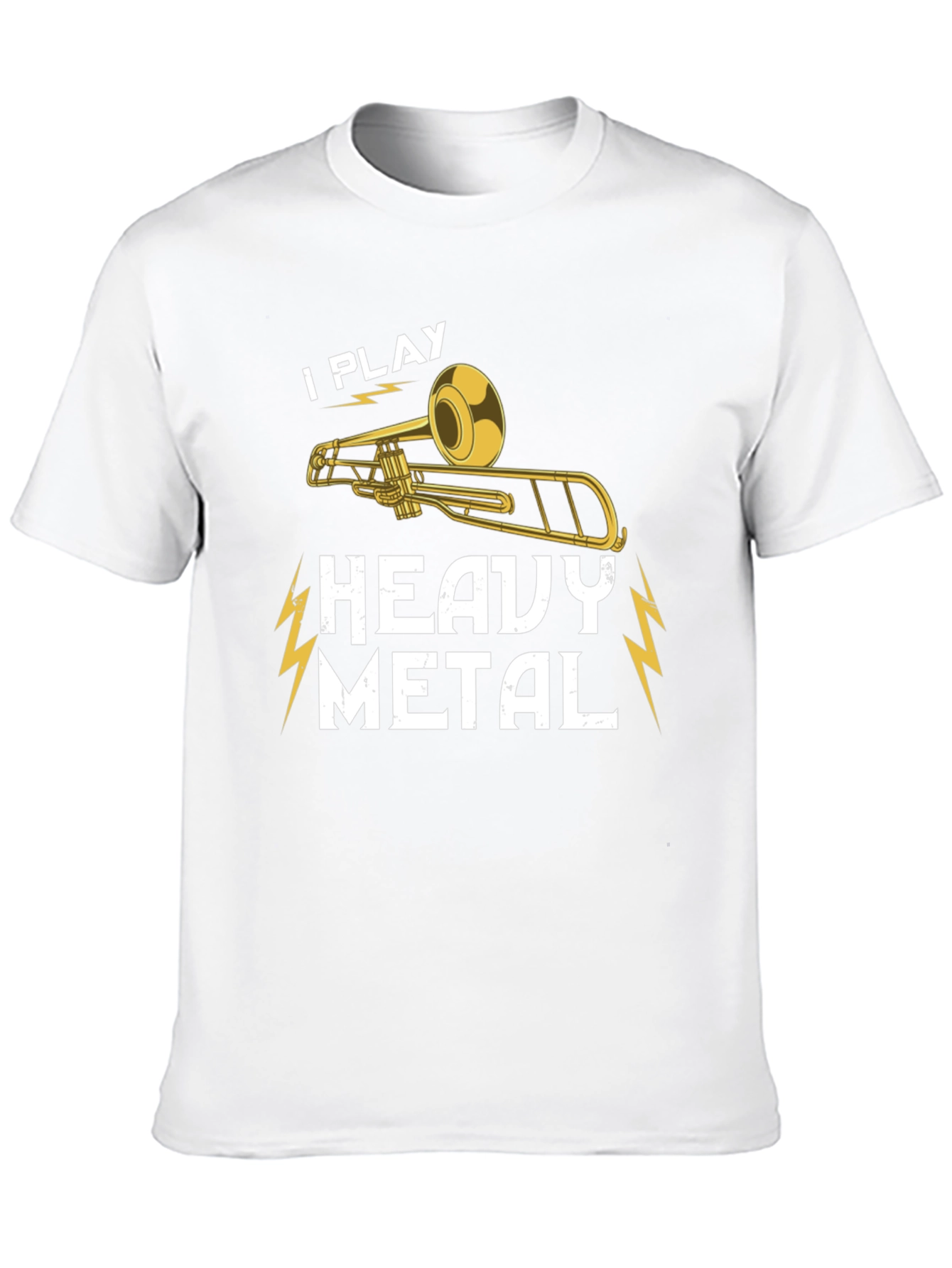 I Play Heavy Metal Trombone Black T-Shirt