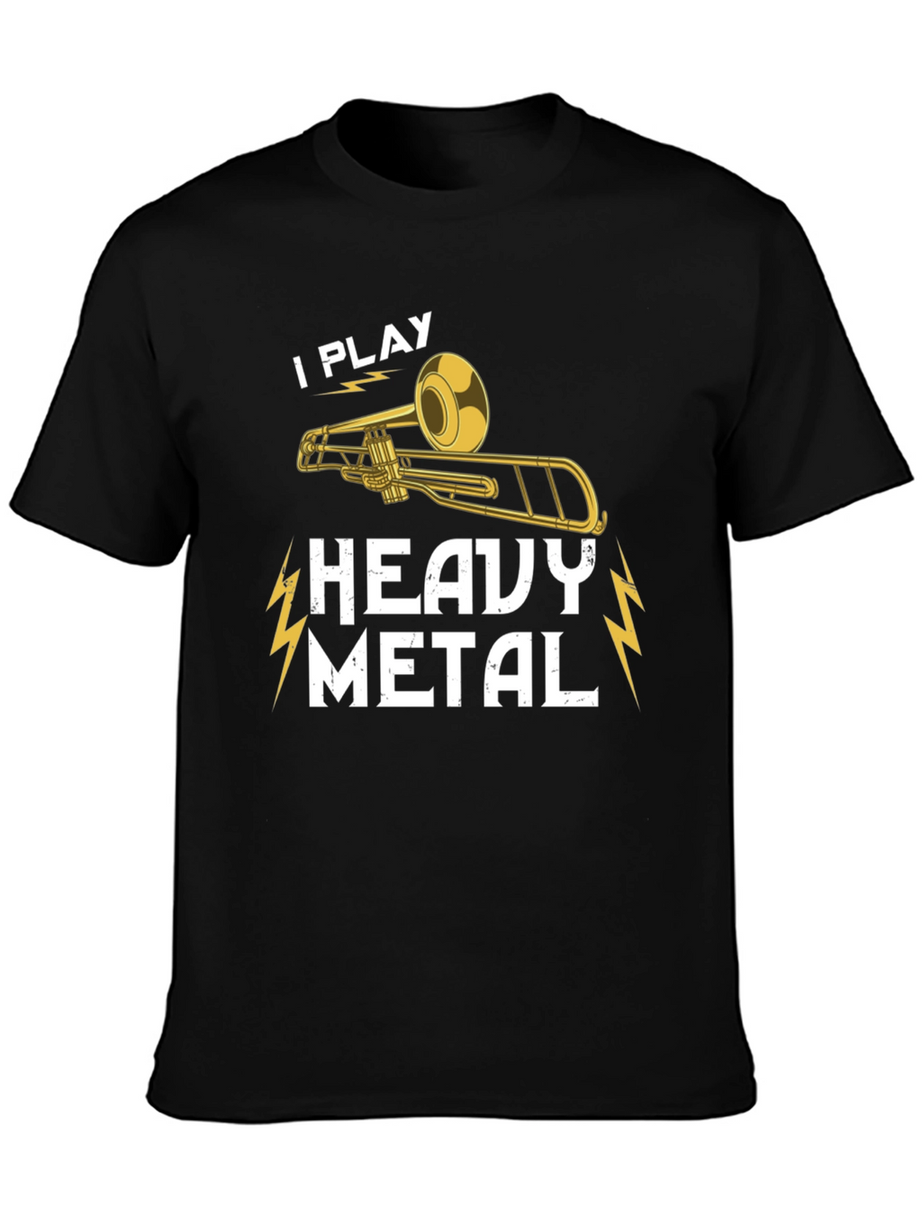 I Play Heavy Metal Trombone Black T-Shirt