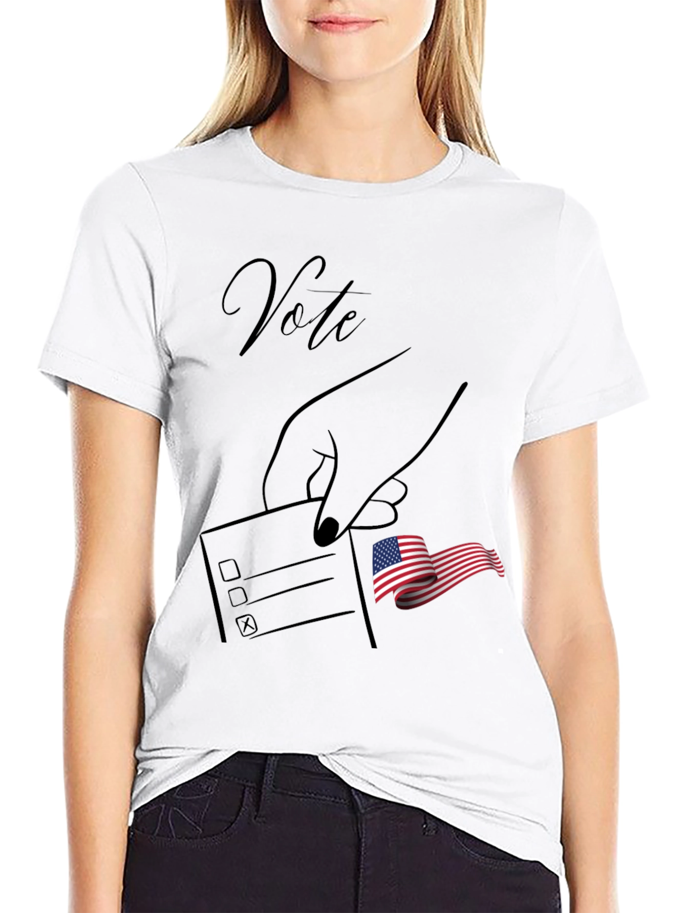 Vote Graphic Tee - Patriotic Election Design