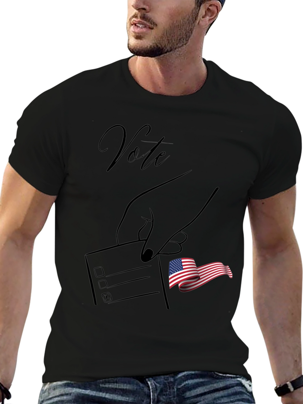 Vote Graphic Tee - Patriotic Election Design