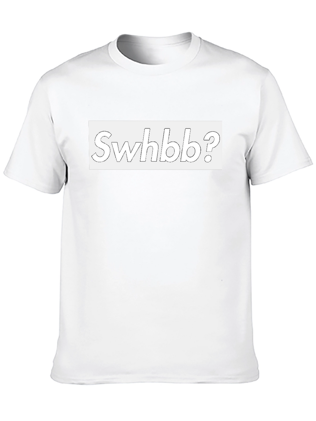 Swhbb? Graphic Print Black T-Shirt for Men