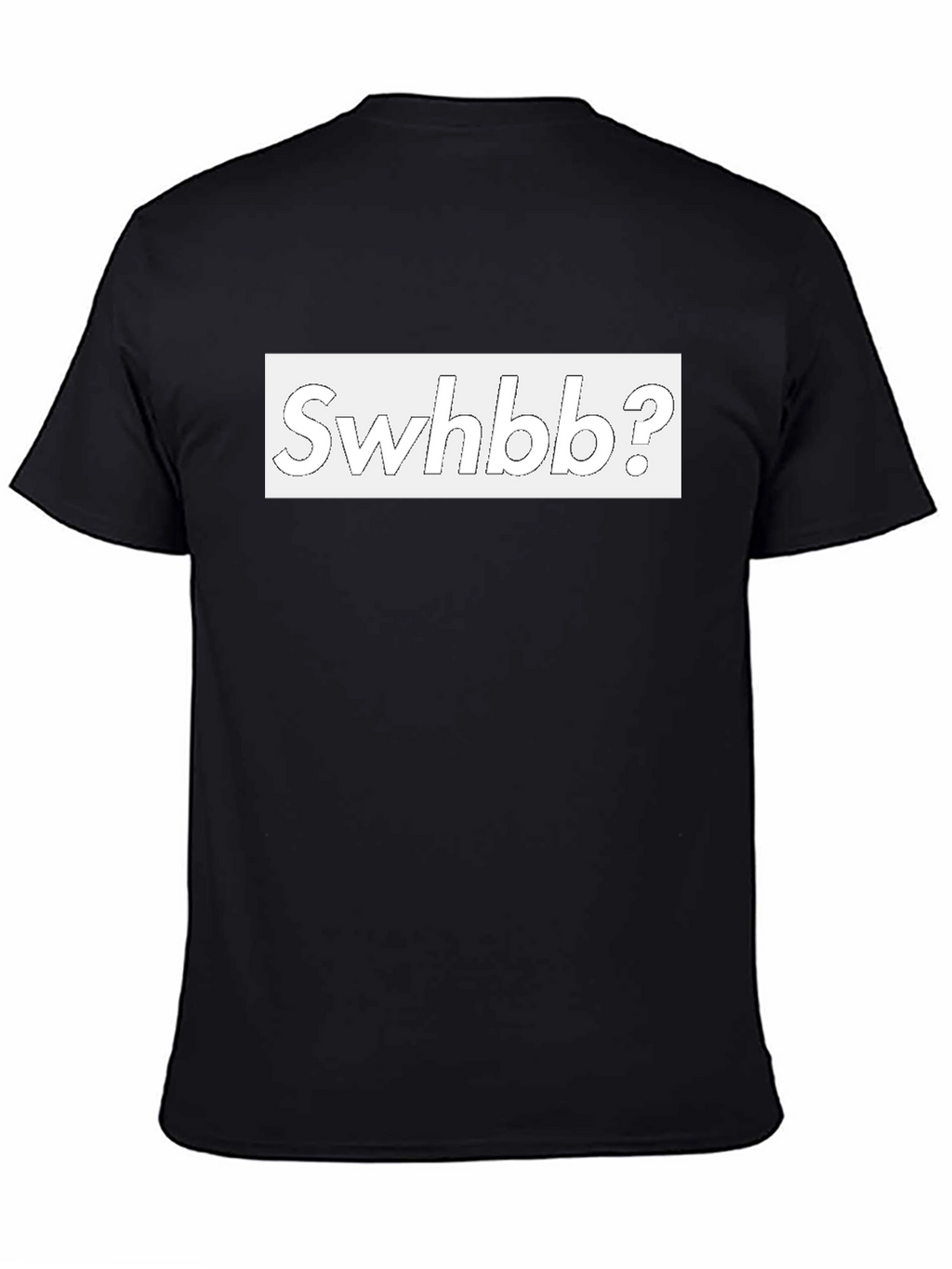 Swhbb? Graphic Print Black T-Shirt for Men