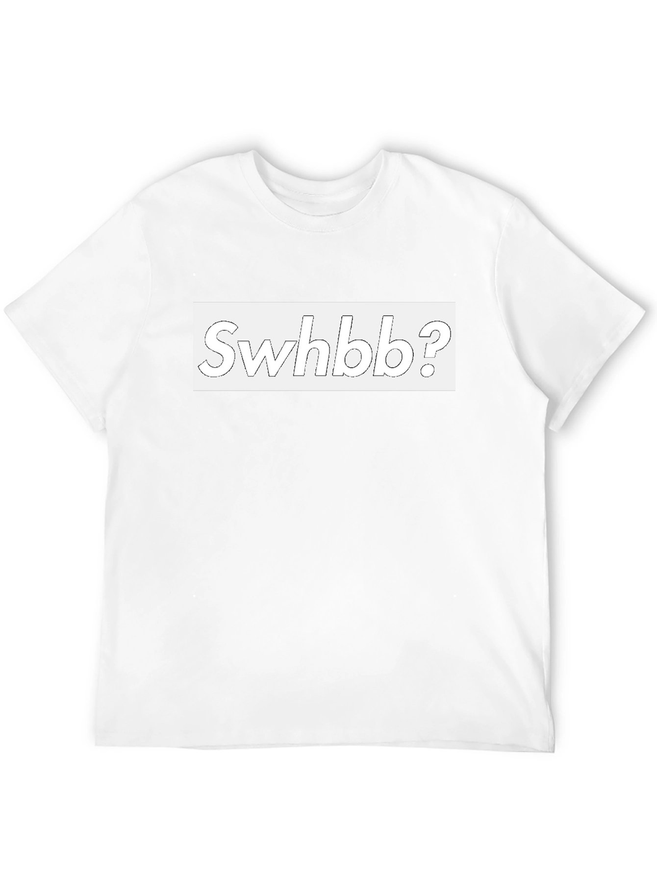 Swhbb? Graphic Print Black T-Shirt for Men