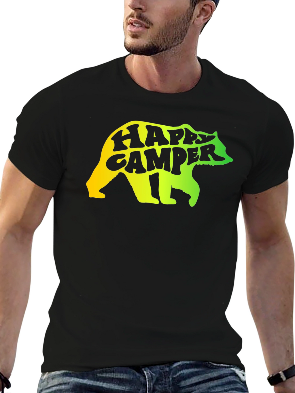 Happy Camper Bear Graphic Tee