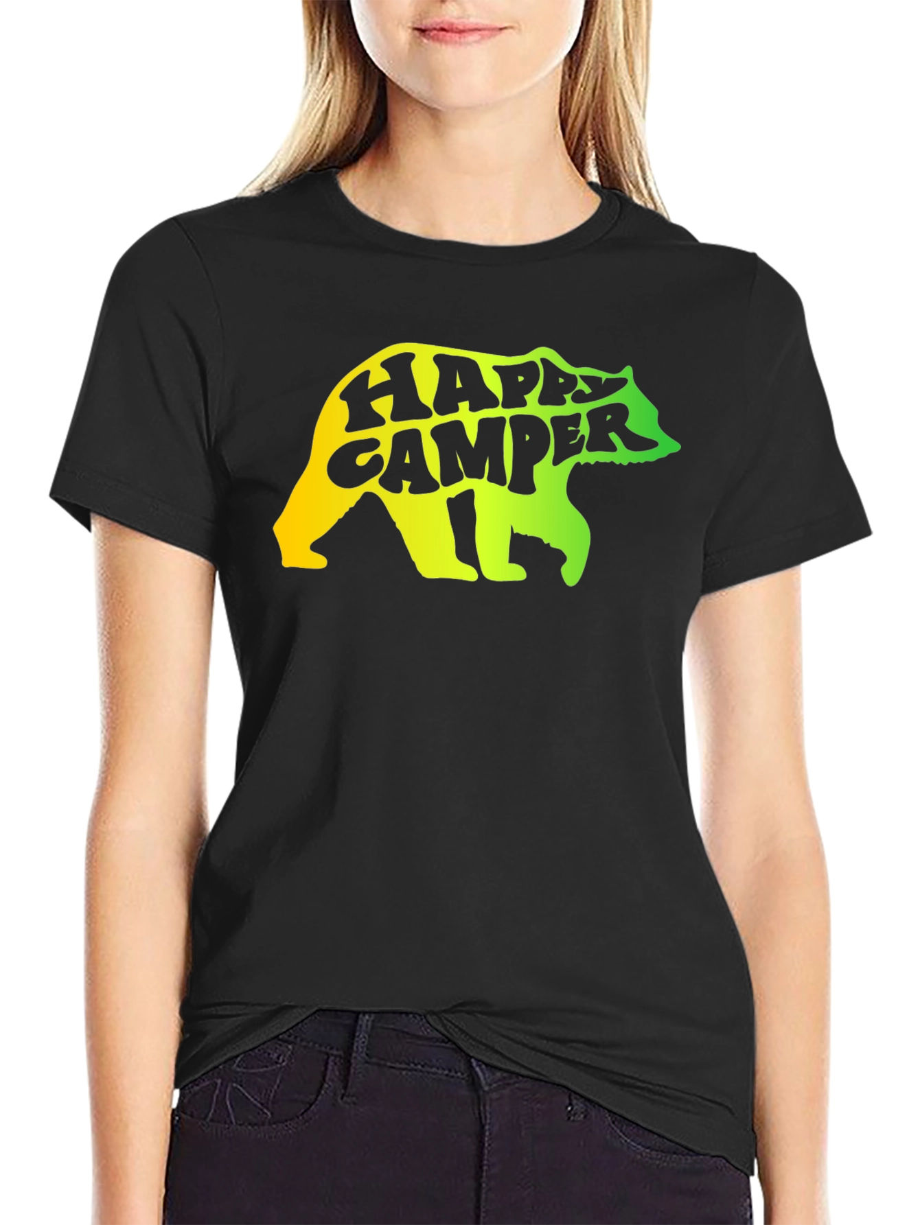 Happy Camper Bear Graphic Tee