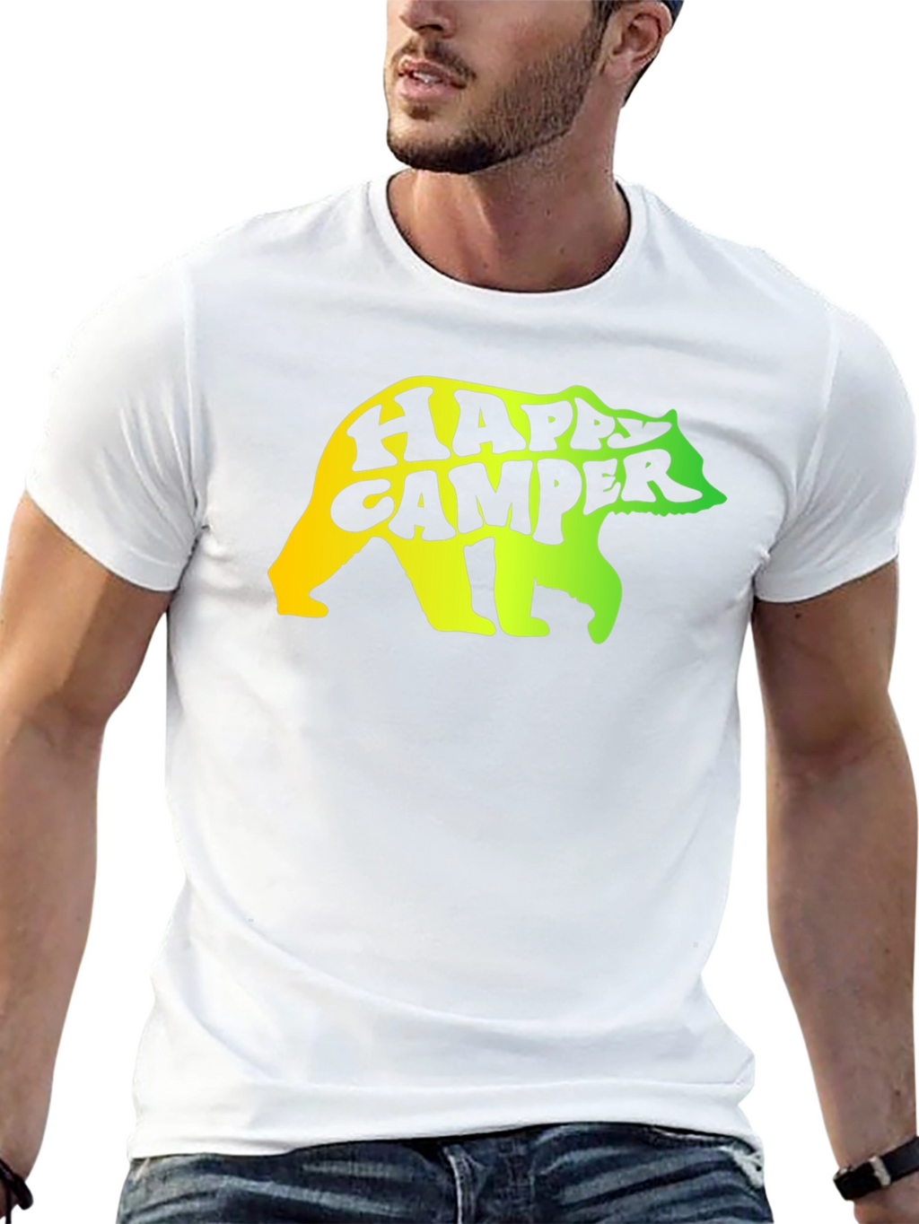 Happy Camper Bear Graphic Tee
