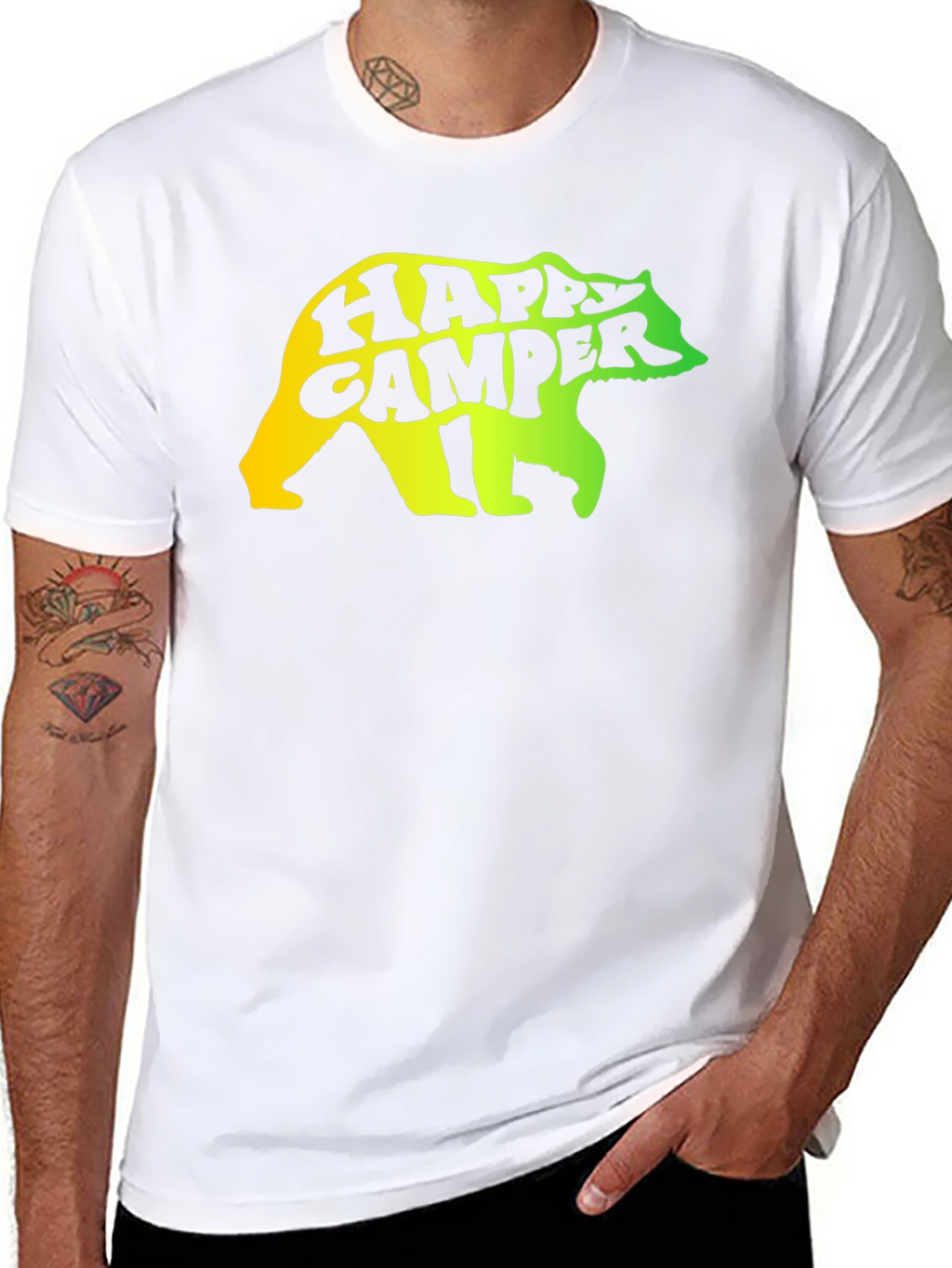 Happy Camper Bear Graphic Tee