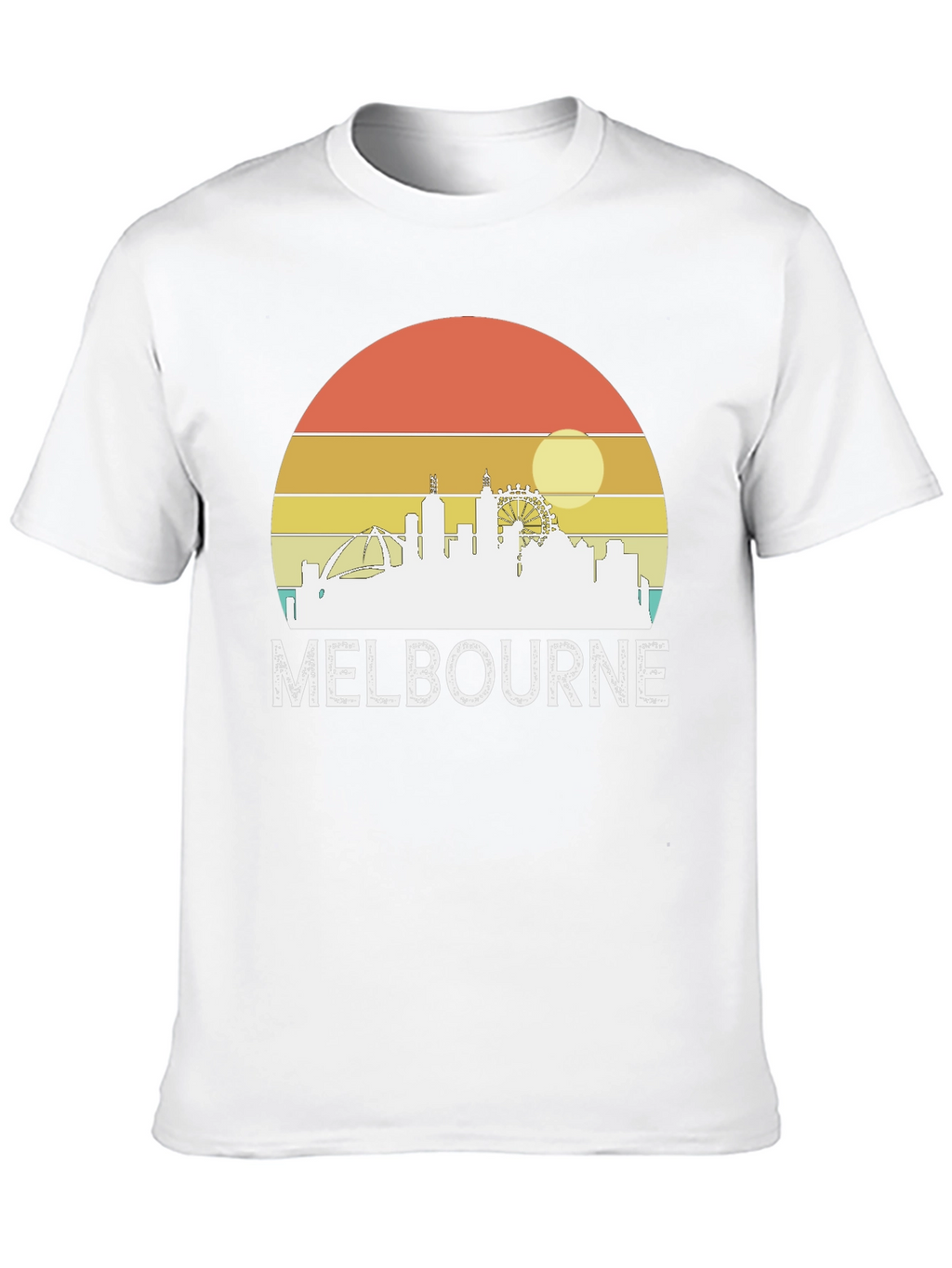 Melbourne Skyline Retro Graphic Tee