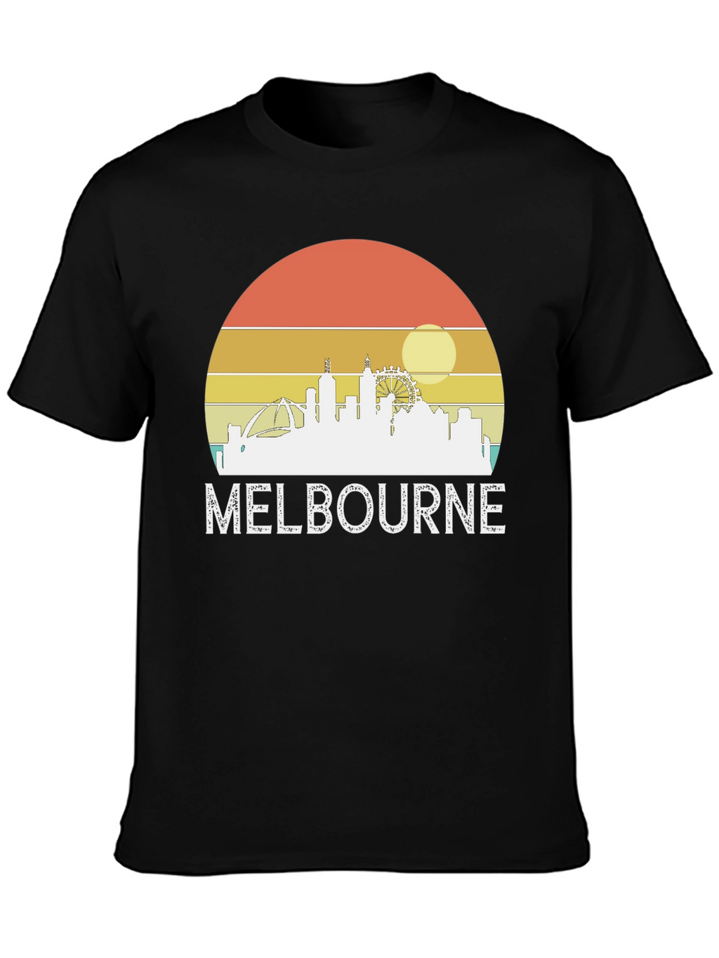 Melbourne Skyline Retro Graphic Tee