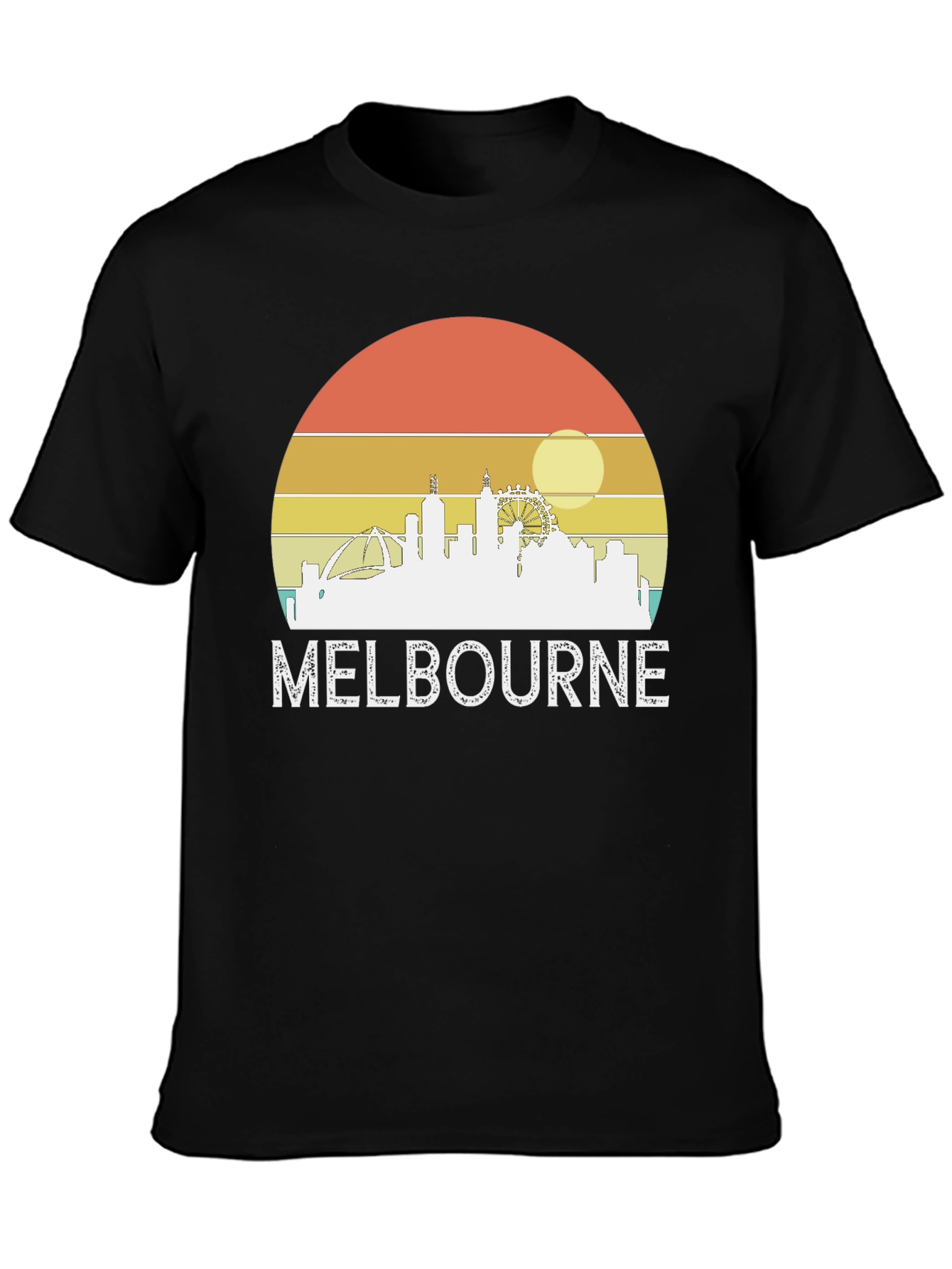 Melbourne Skyline Retro Graphic Tee