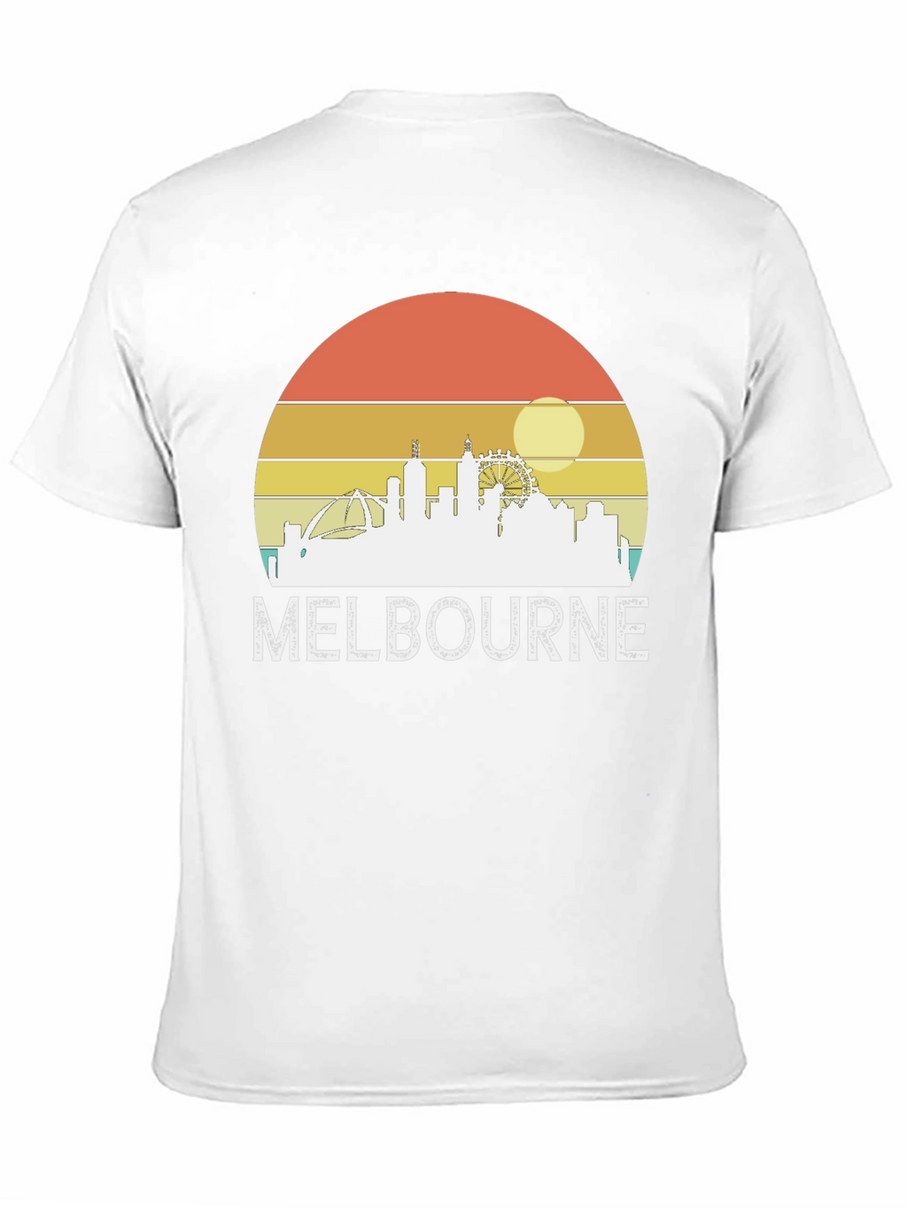 Melbourne Skyline Retro Graphic Tee