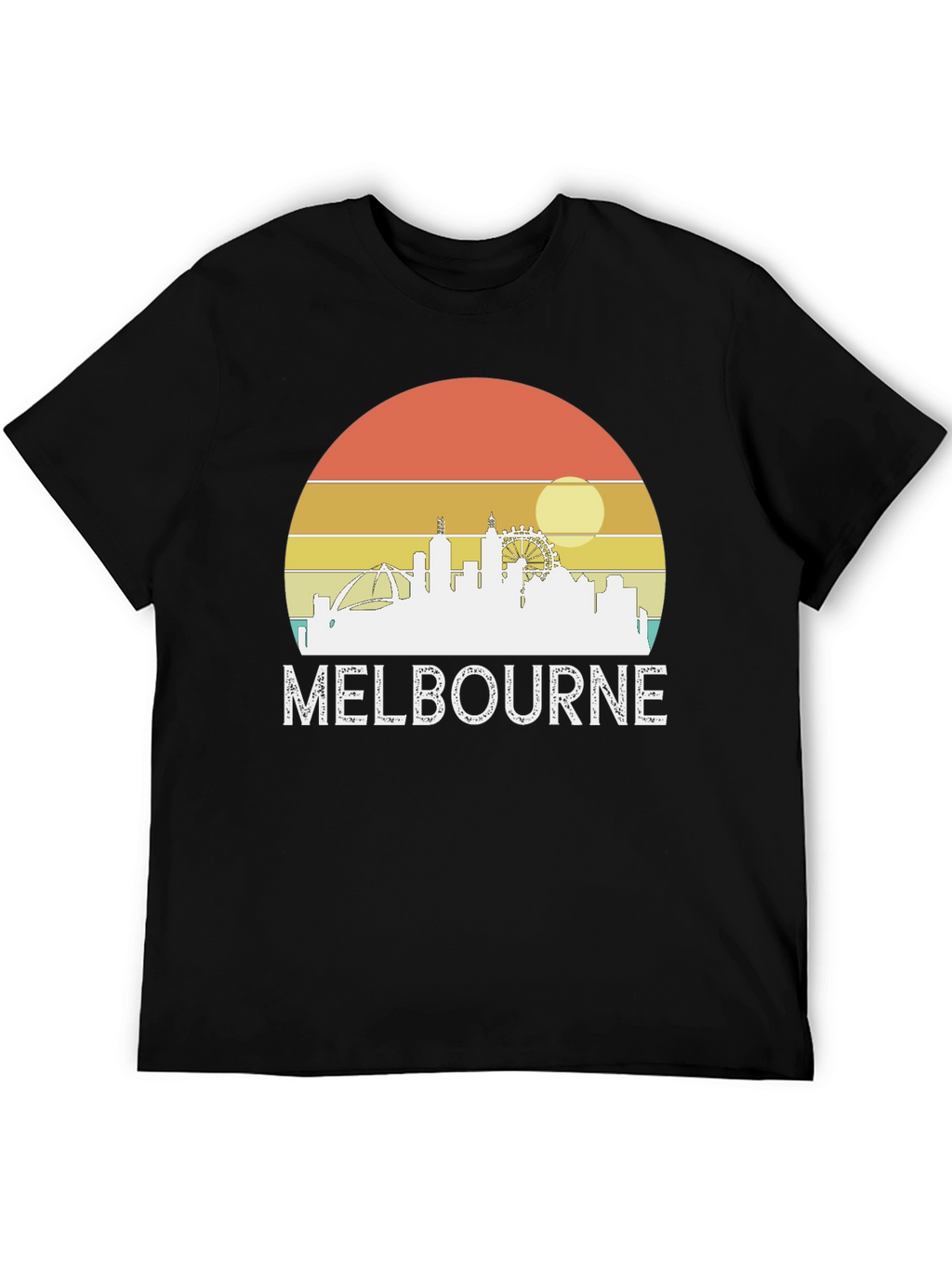 Melbourne Skyline Retro Graphic Tee