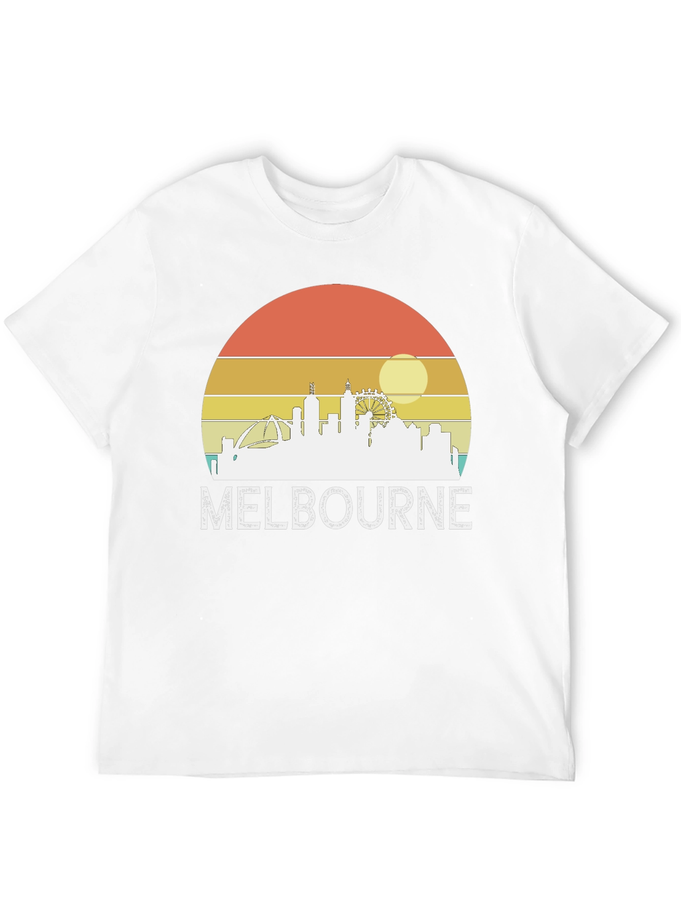 Melbourne Skyline Retro Graphic Tee