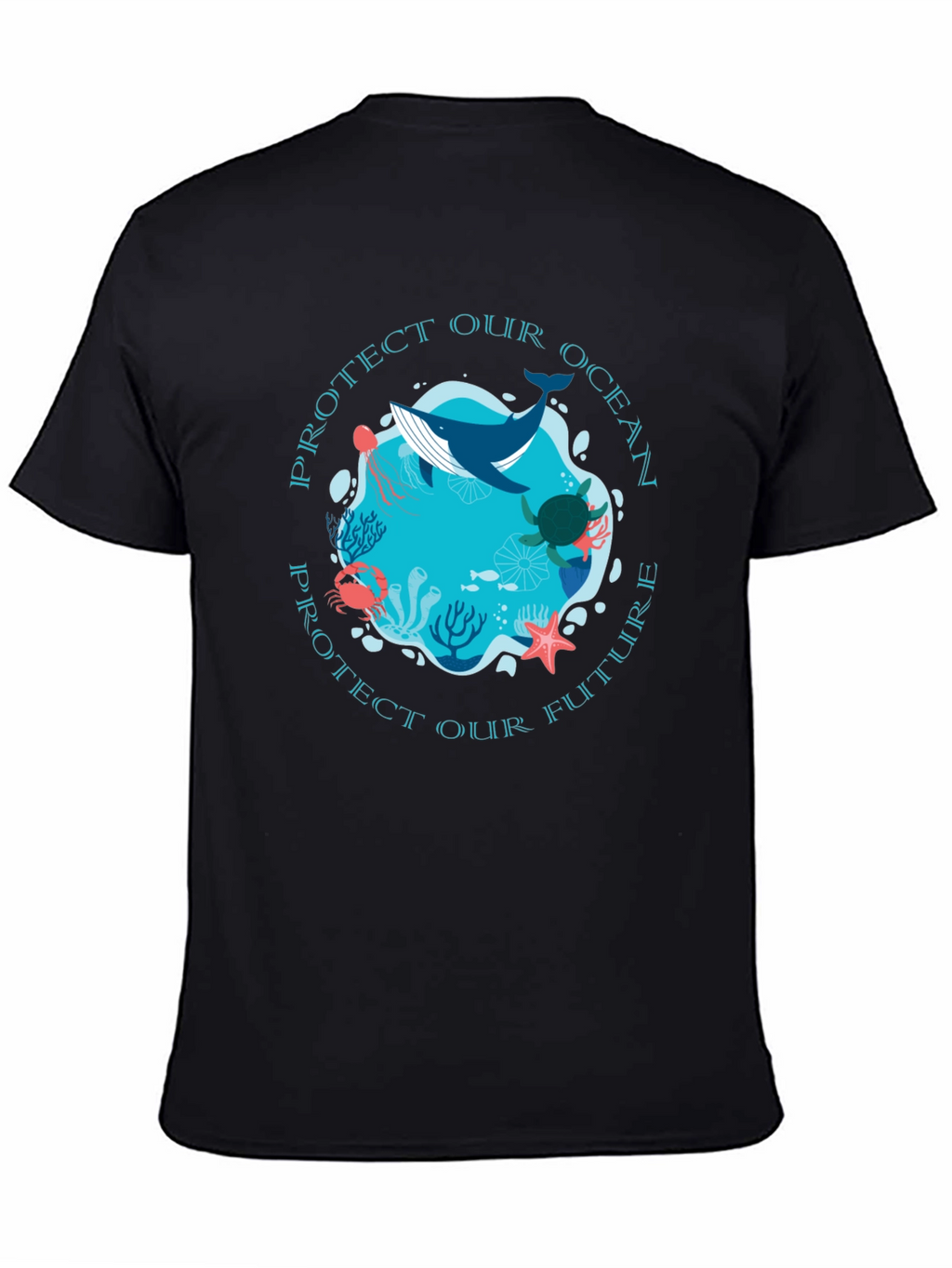 Protect Our Ocean Graphic Tee - Black