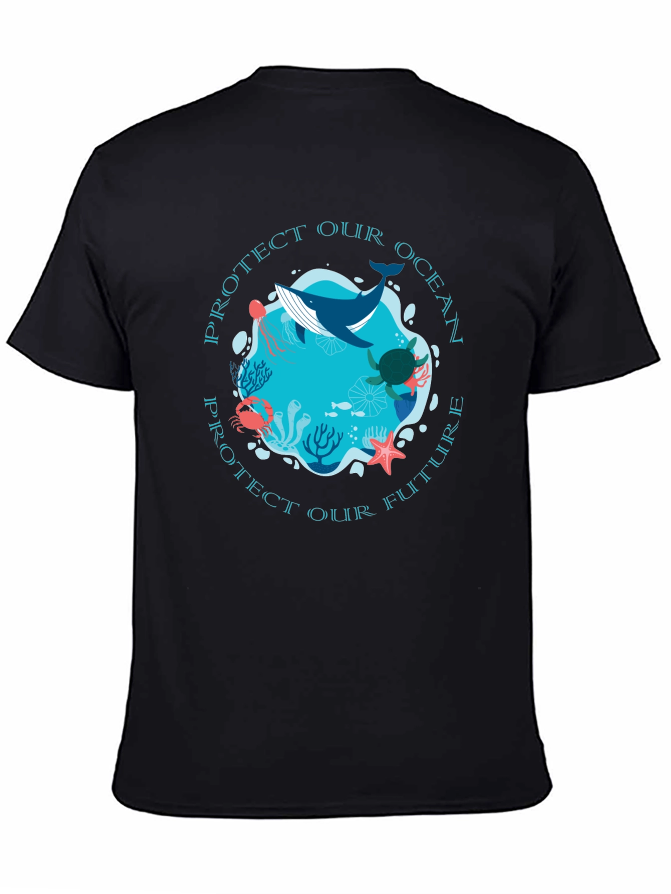 Protect Our Ocean Graphic Tee - Black