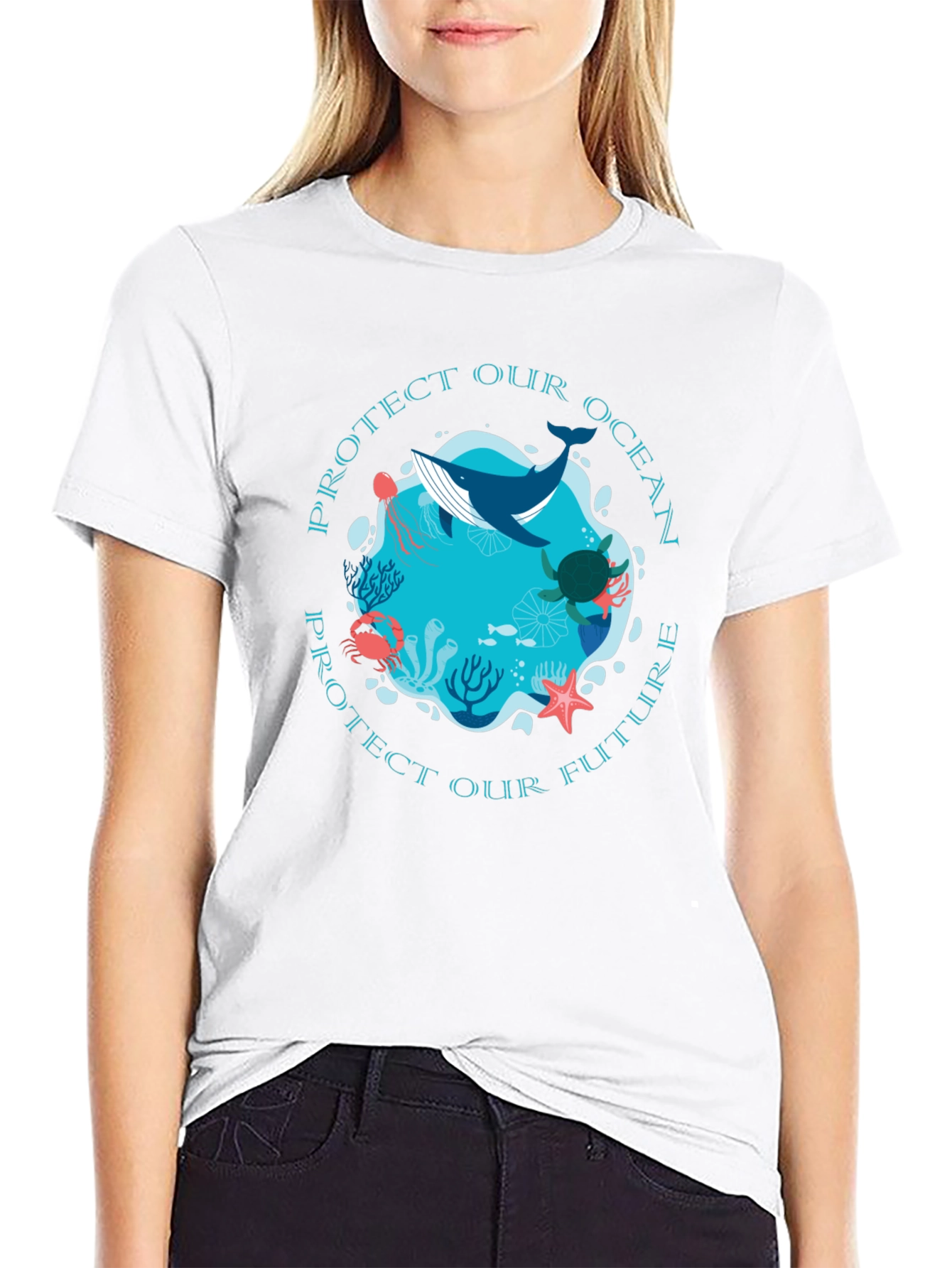 Protect Our Ocean Graphic Tee - Black