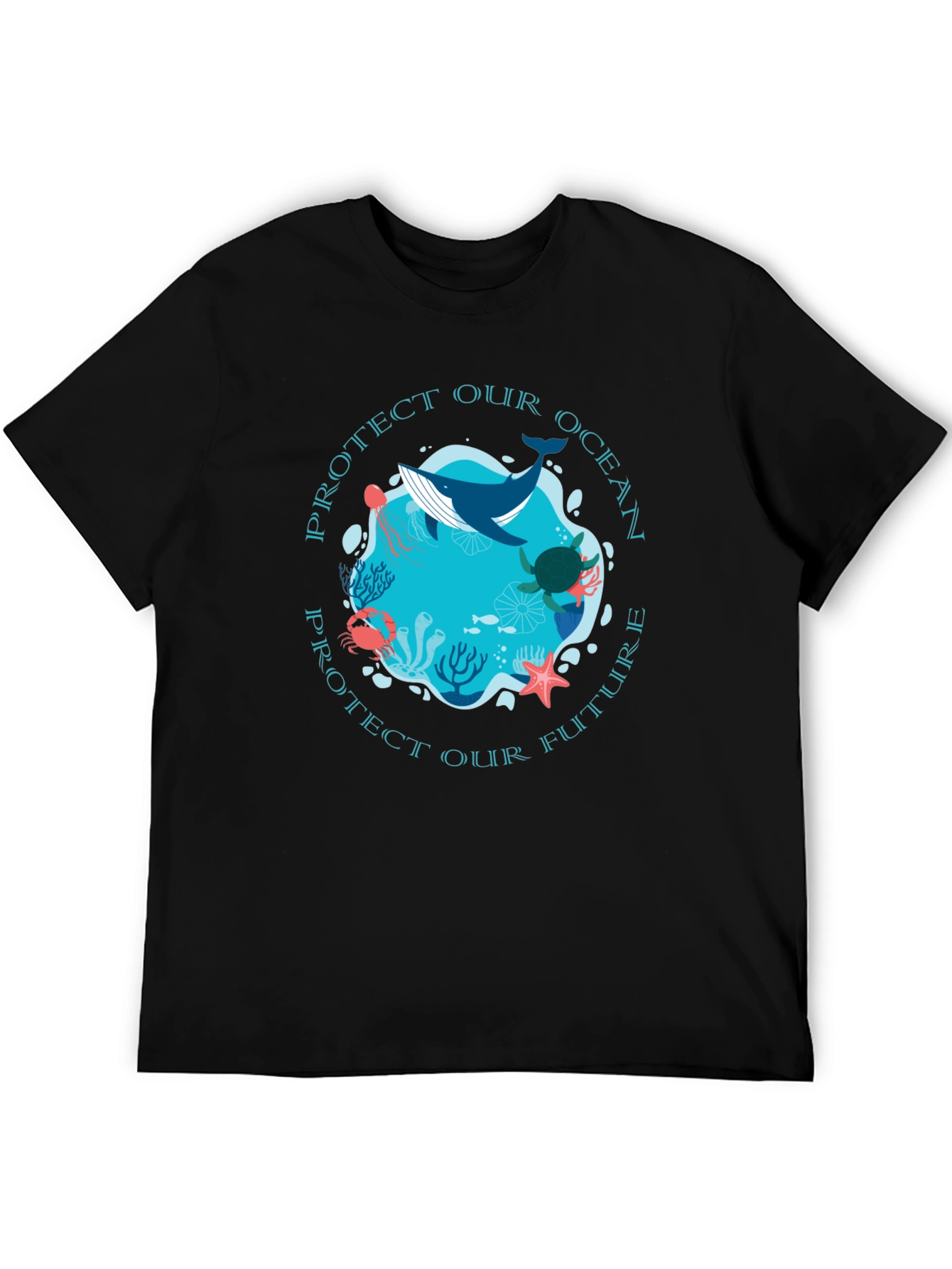 Protect Our Ocean Graphic Tee - Black