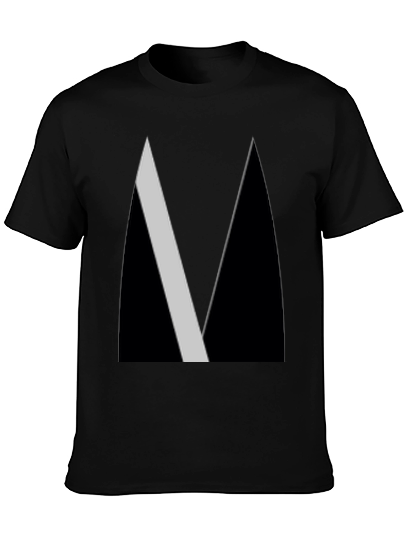 Abstract Black Geometric Tee