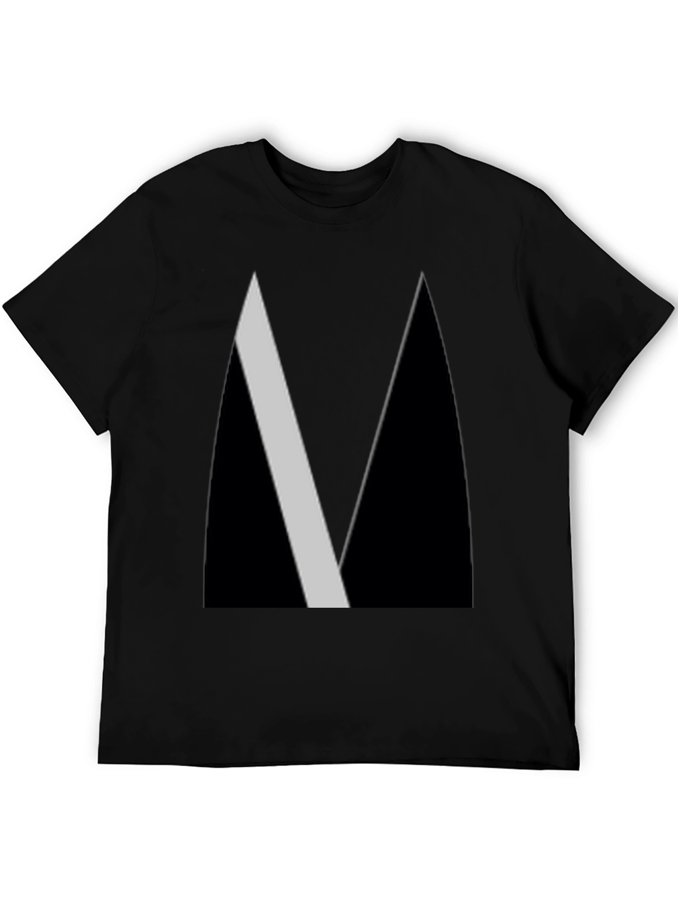 Abstract Black Geometric Tee
