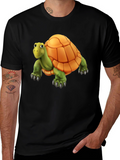 Cartoon Turtle Graphic T-Shirt