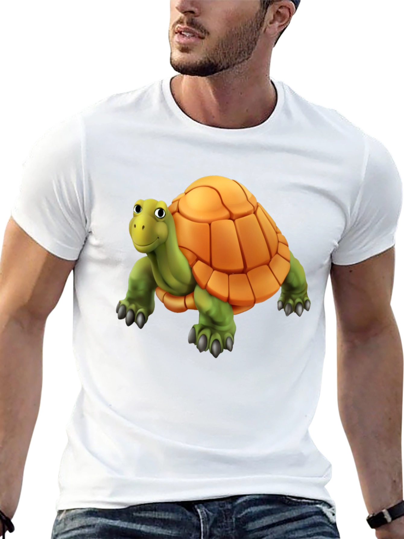 Cartoon Turtle Graphic T-Shirt