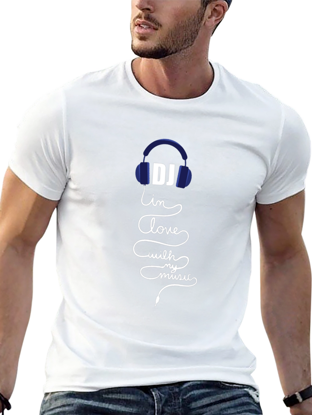 DJ In Love With My Music Black T-Shirt