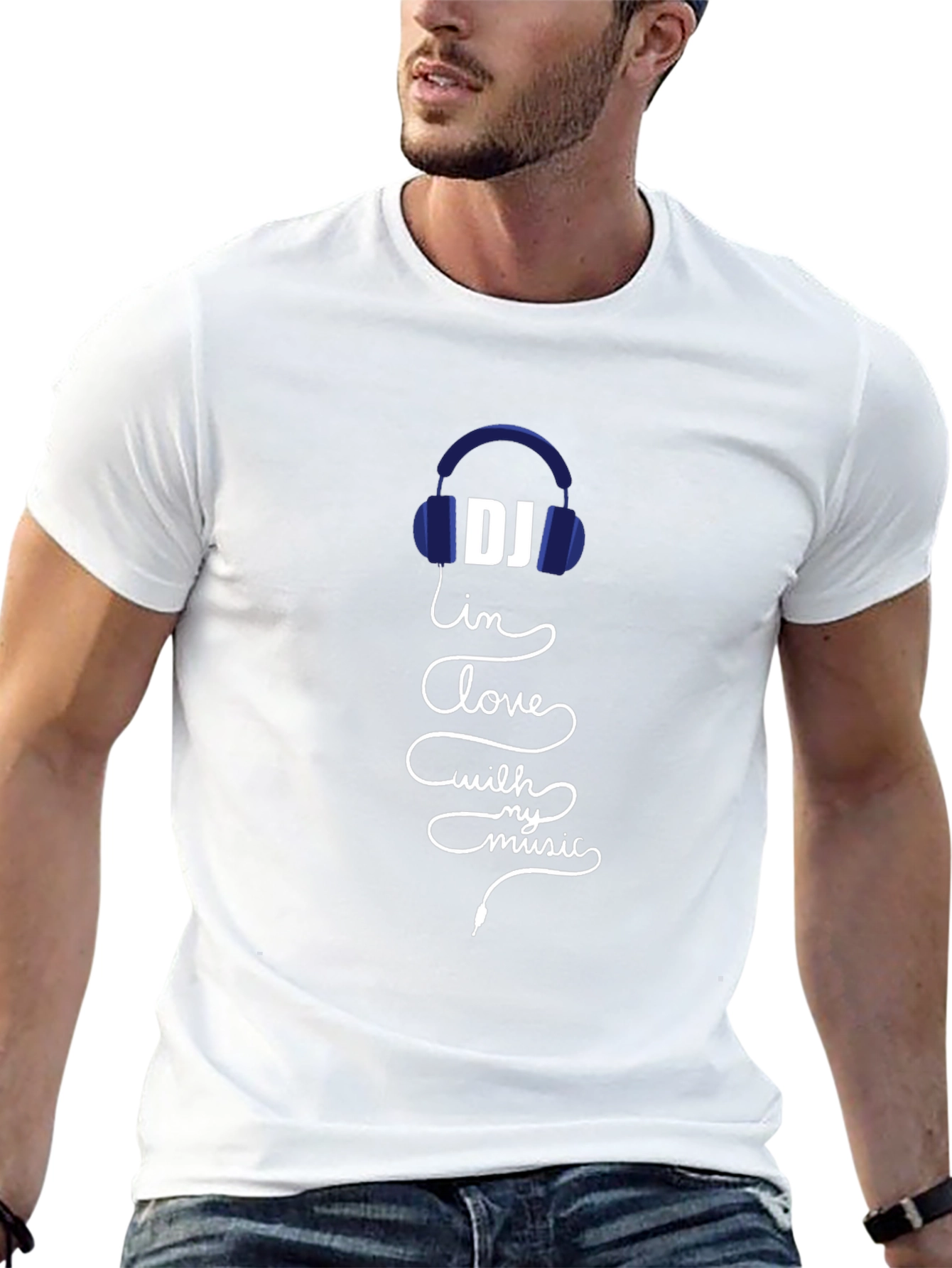 DJ In Love With My Music Black T-Shirt