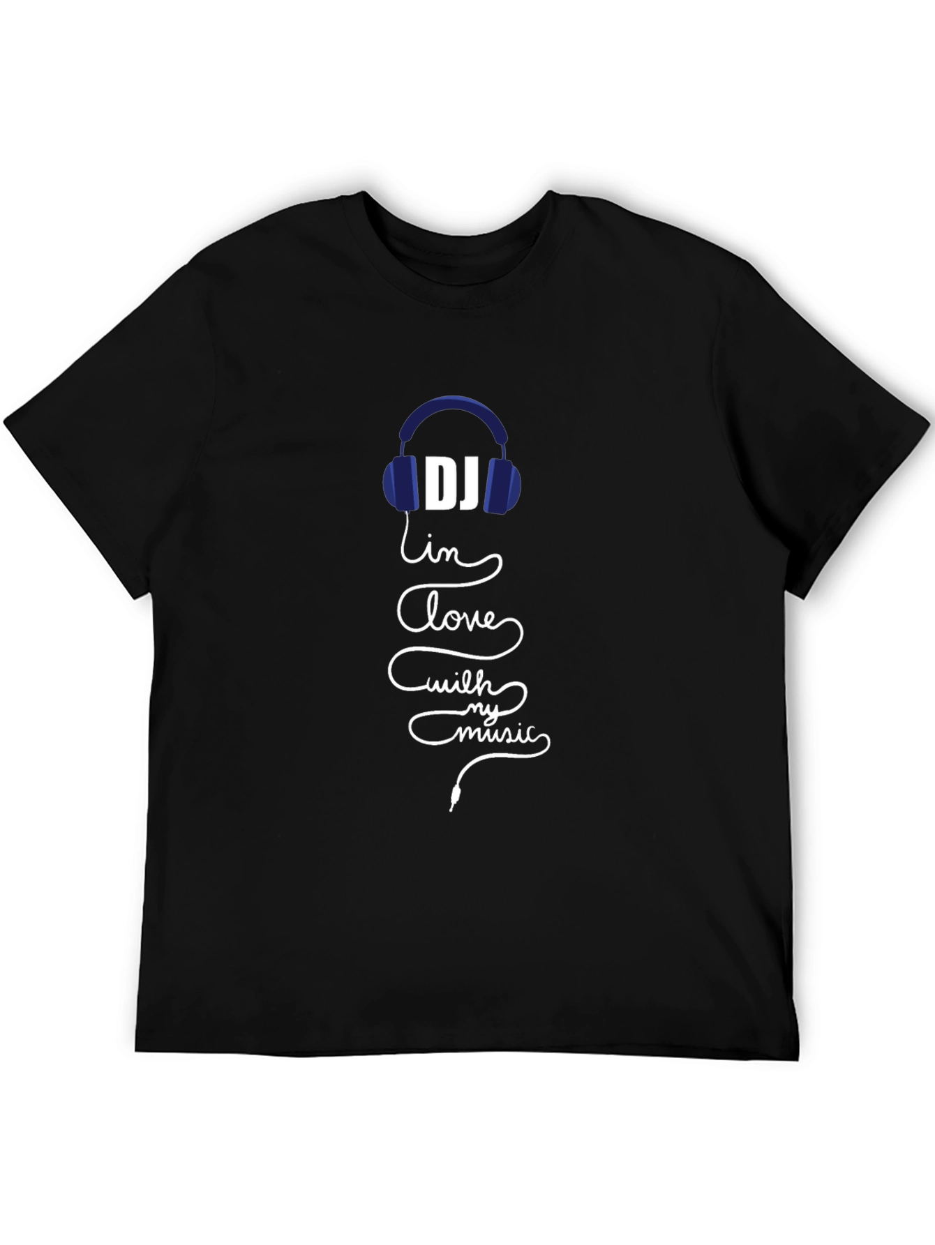 DJ In Love With My Music Black T-Shirt