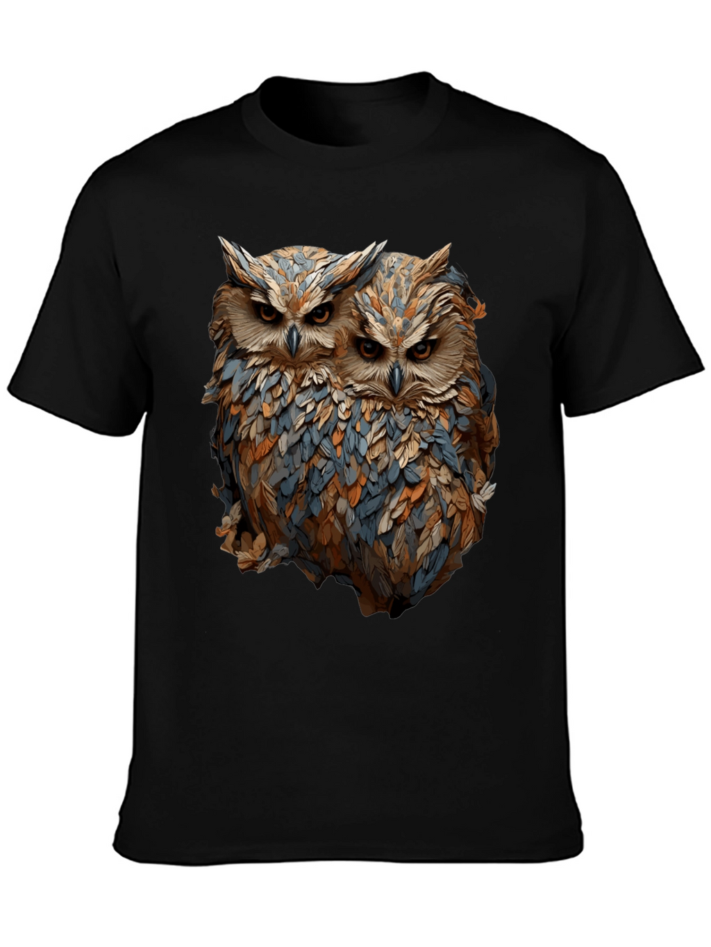 Owl Duo Graphic Tee - Unique Bird Lovers T-Shirt