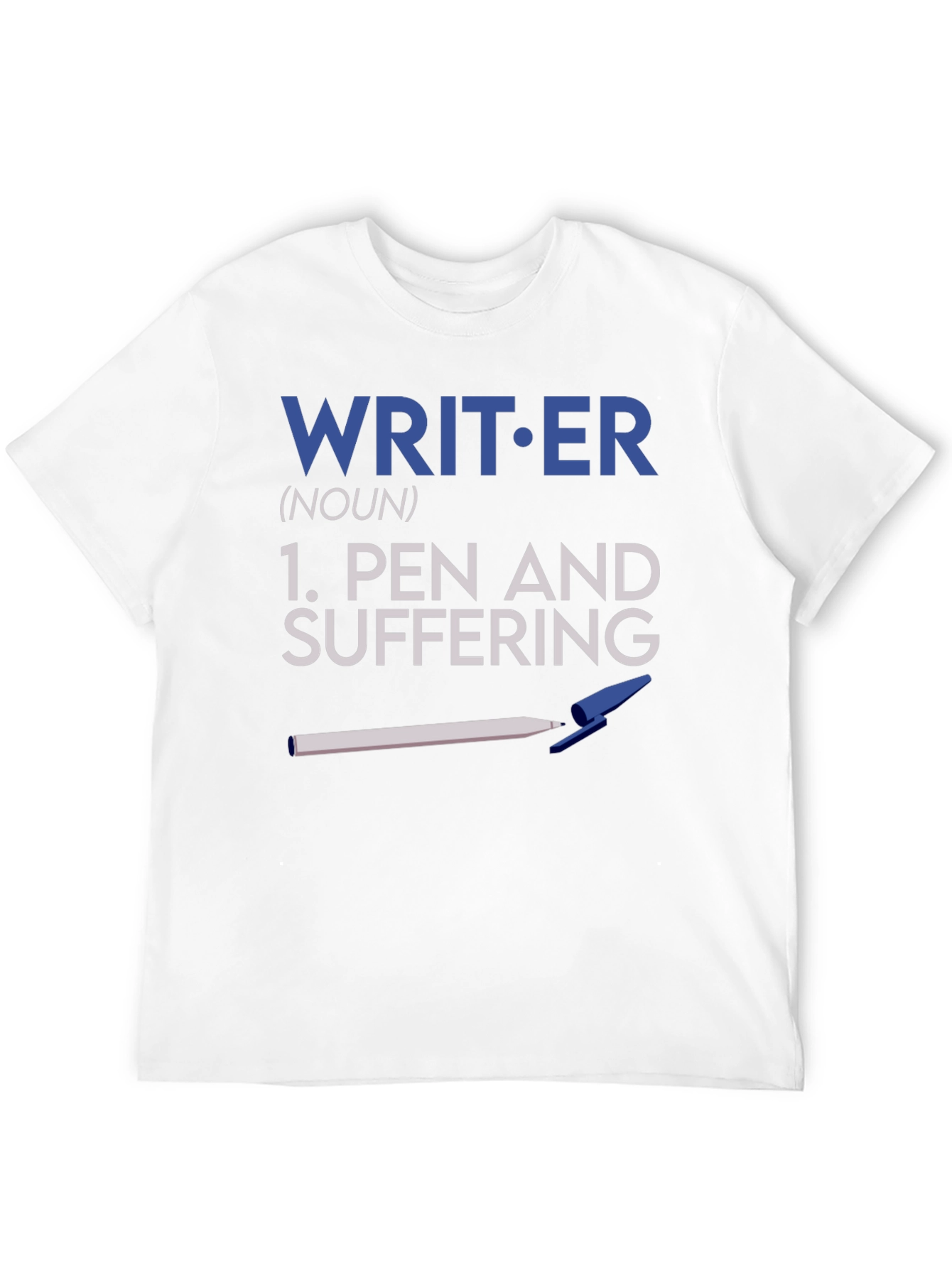 Writer Pen and Suffering Black T-Shirt