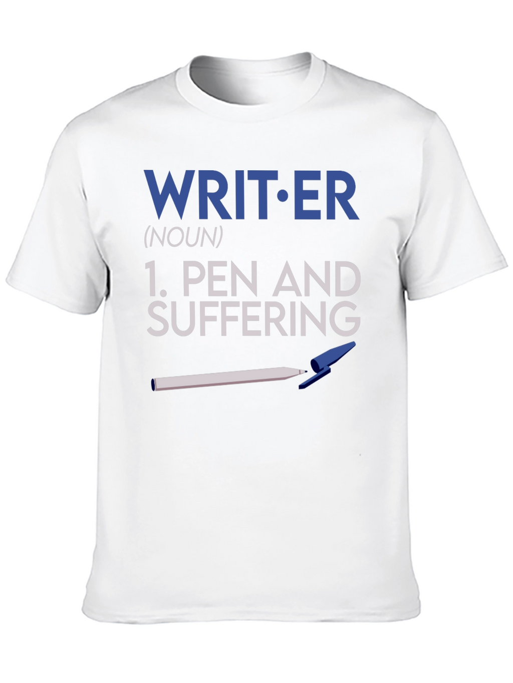Writer Pen and Suffering Black T-Shirt