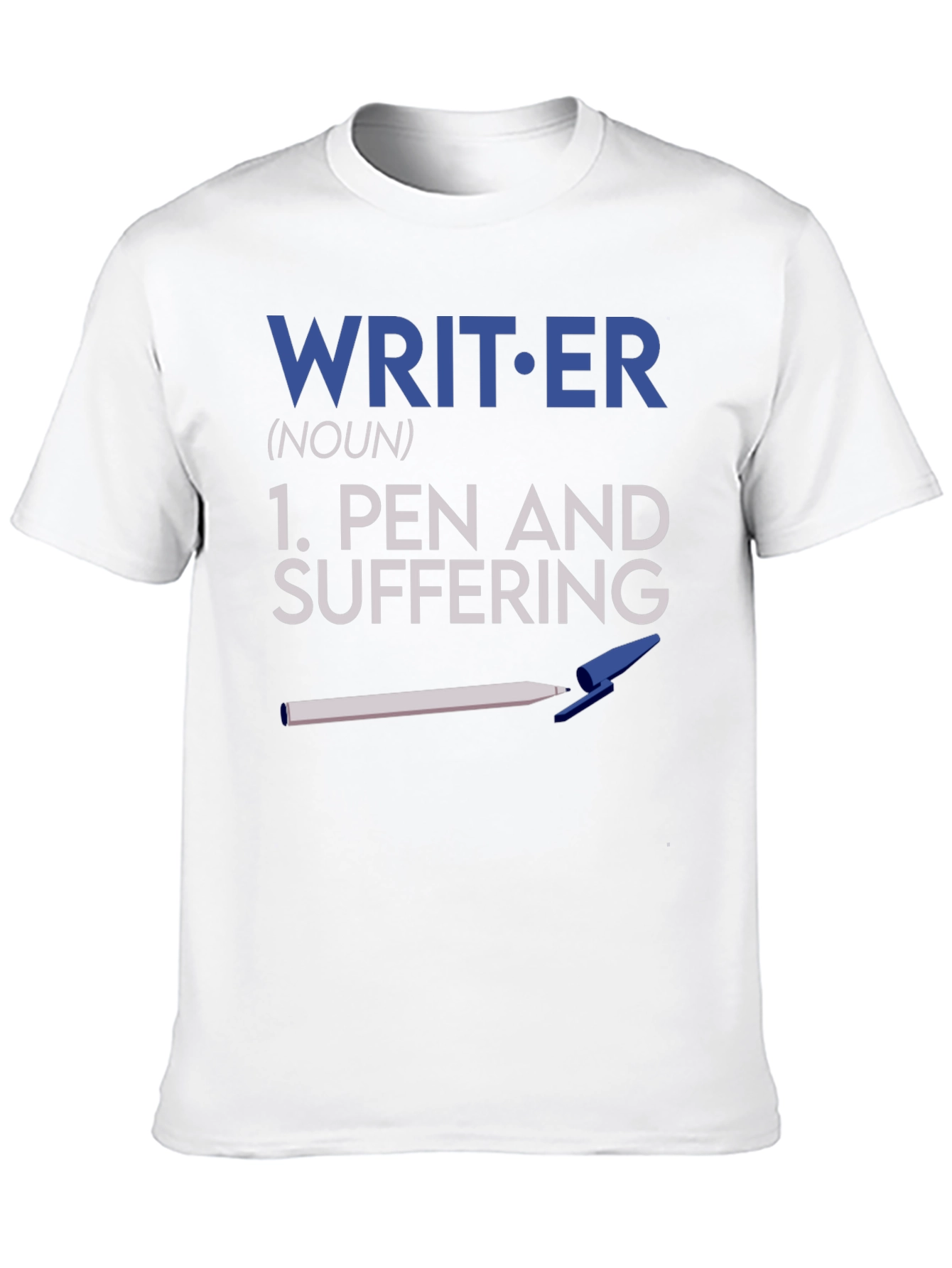 Writer Pen and Suffering Black T-Shirt