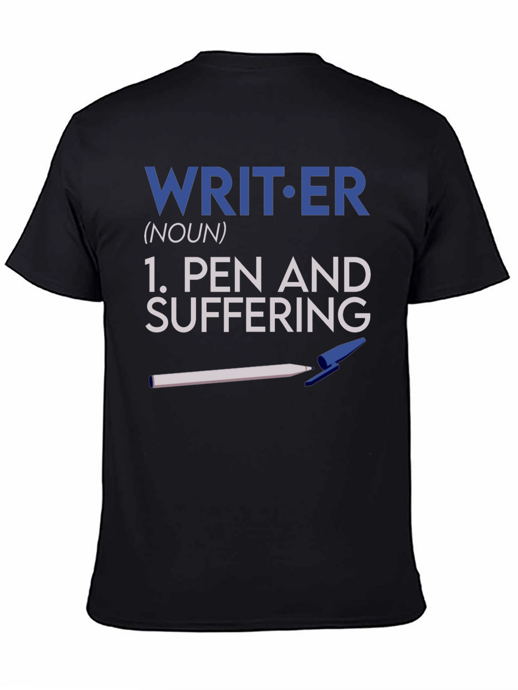 Writer Pen and Suffering Black T-Shirt
