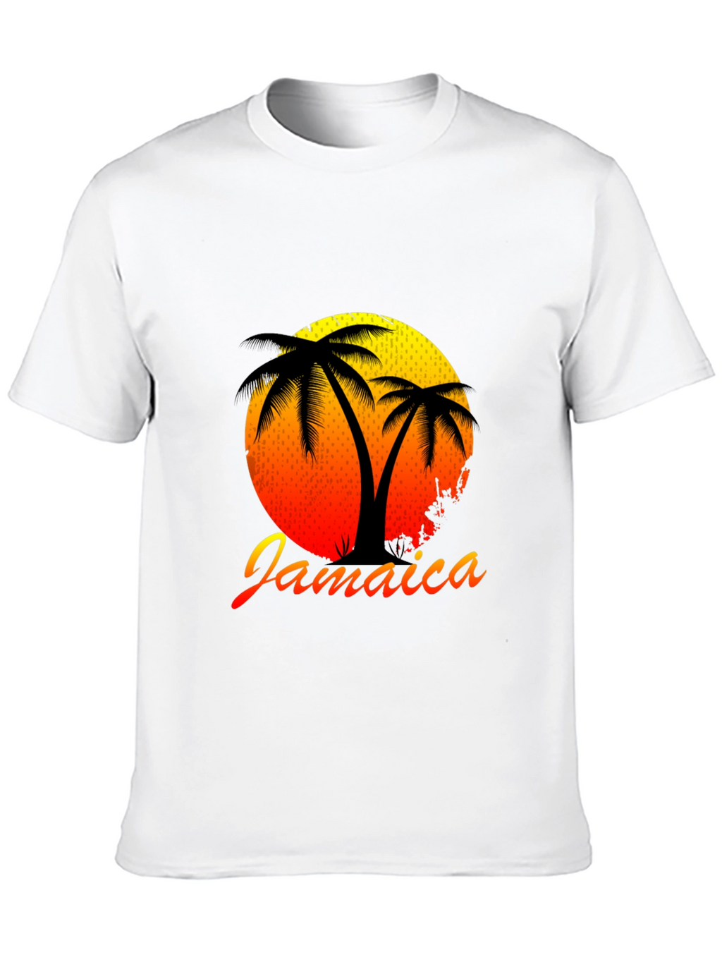 Jamaica Sunset Palm Tree Graphic Tee