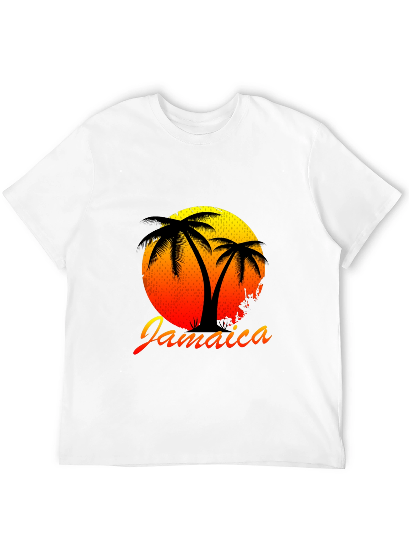 Jamaica Sunset Palm Tree Graphic Tee
