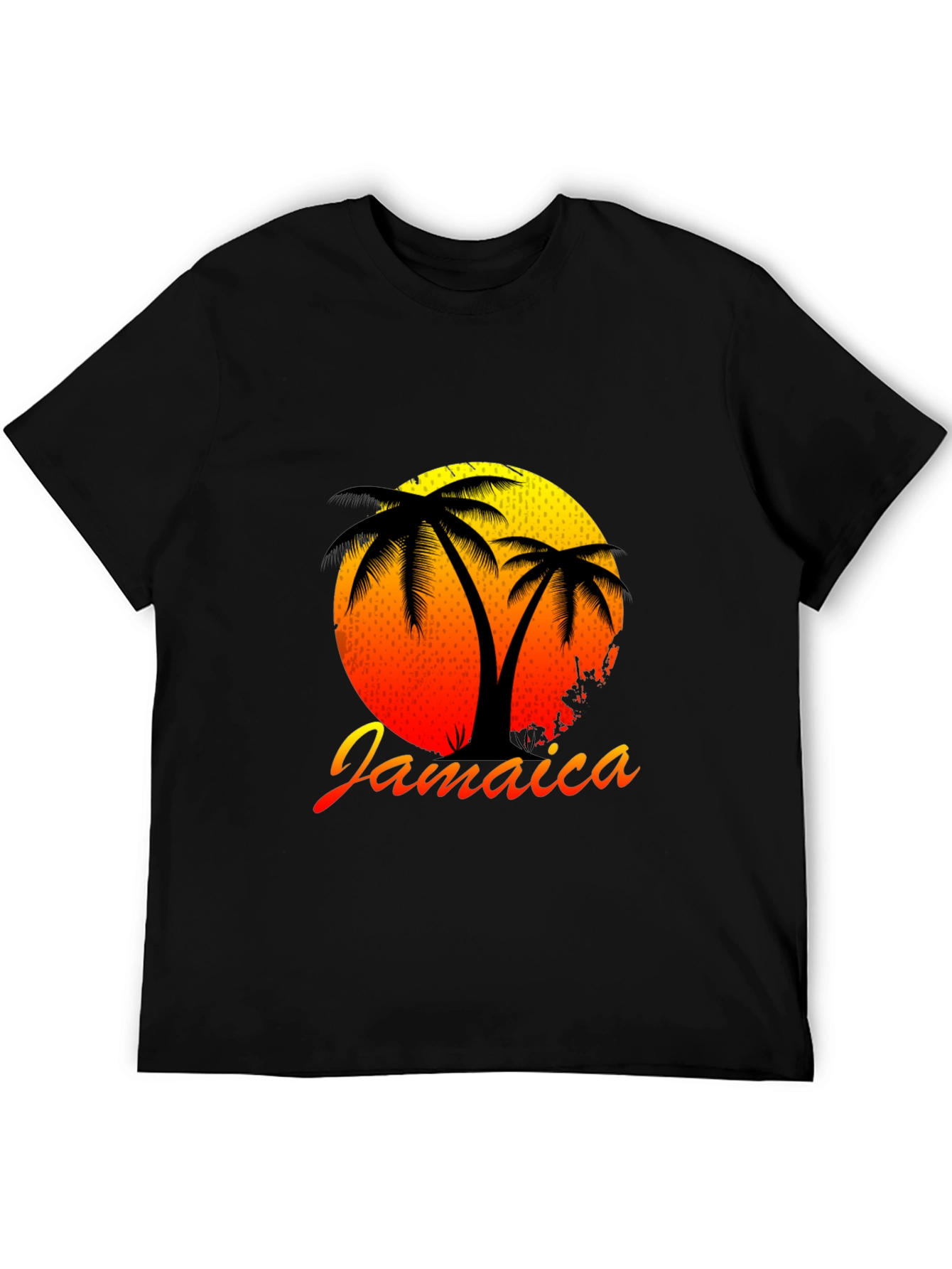Jamaica Sunset Palm Tree Graphic Tee
