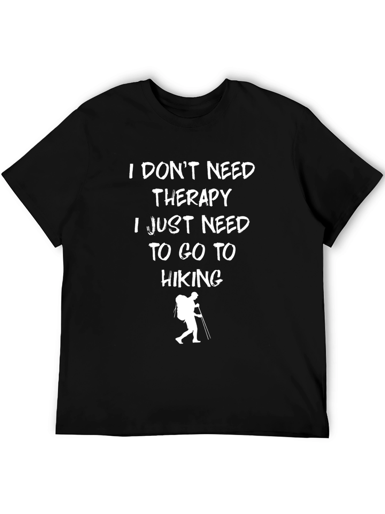 Hiking Therapy Graphic Tee - Mens Black Short Sleeve