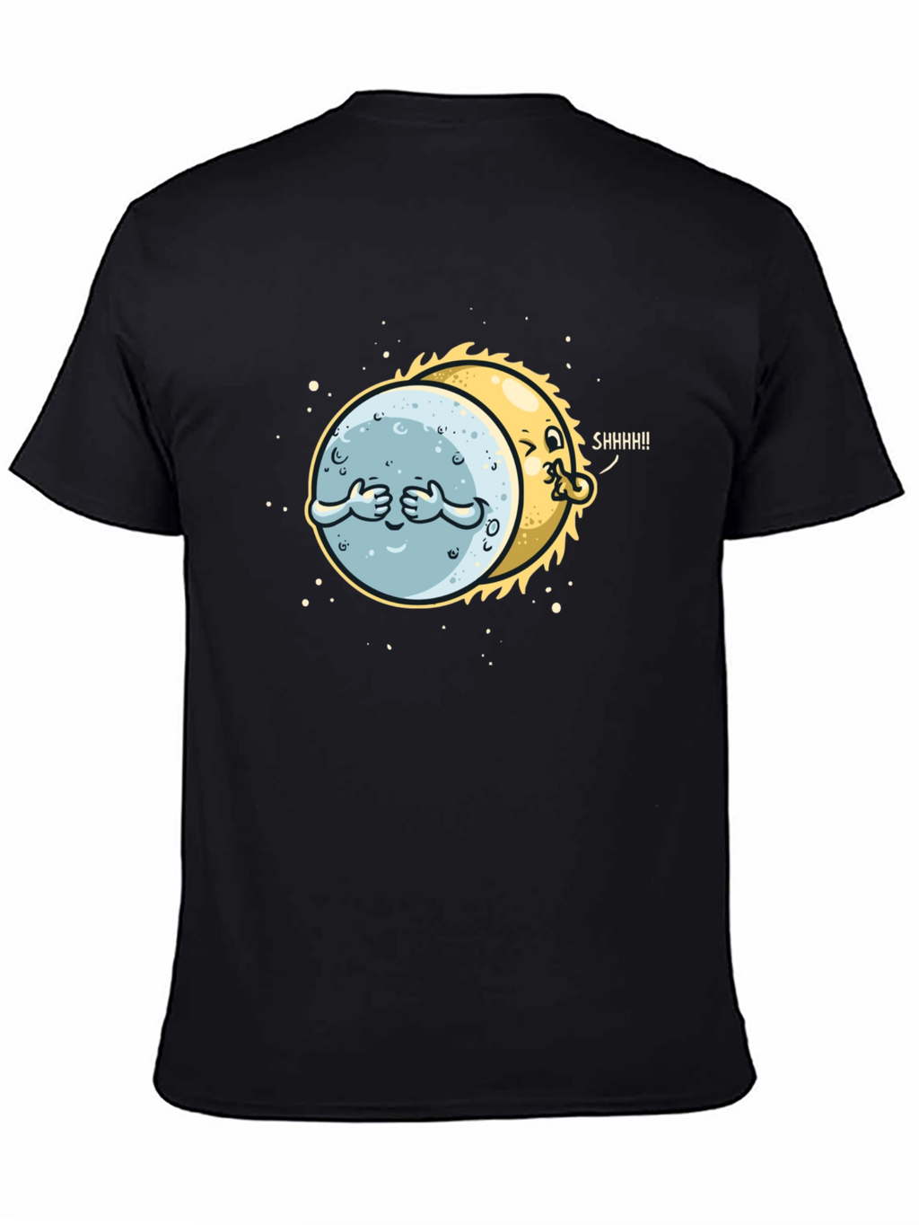 Eclipse Graphic Tee - Black Cotton Blend Shirt