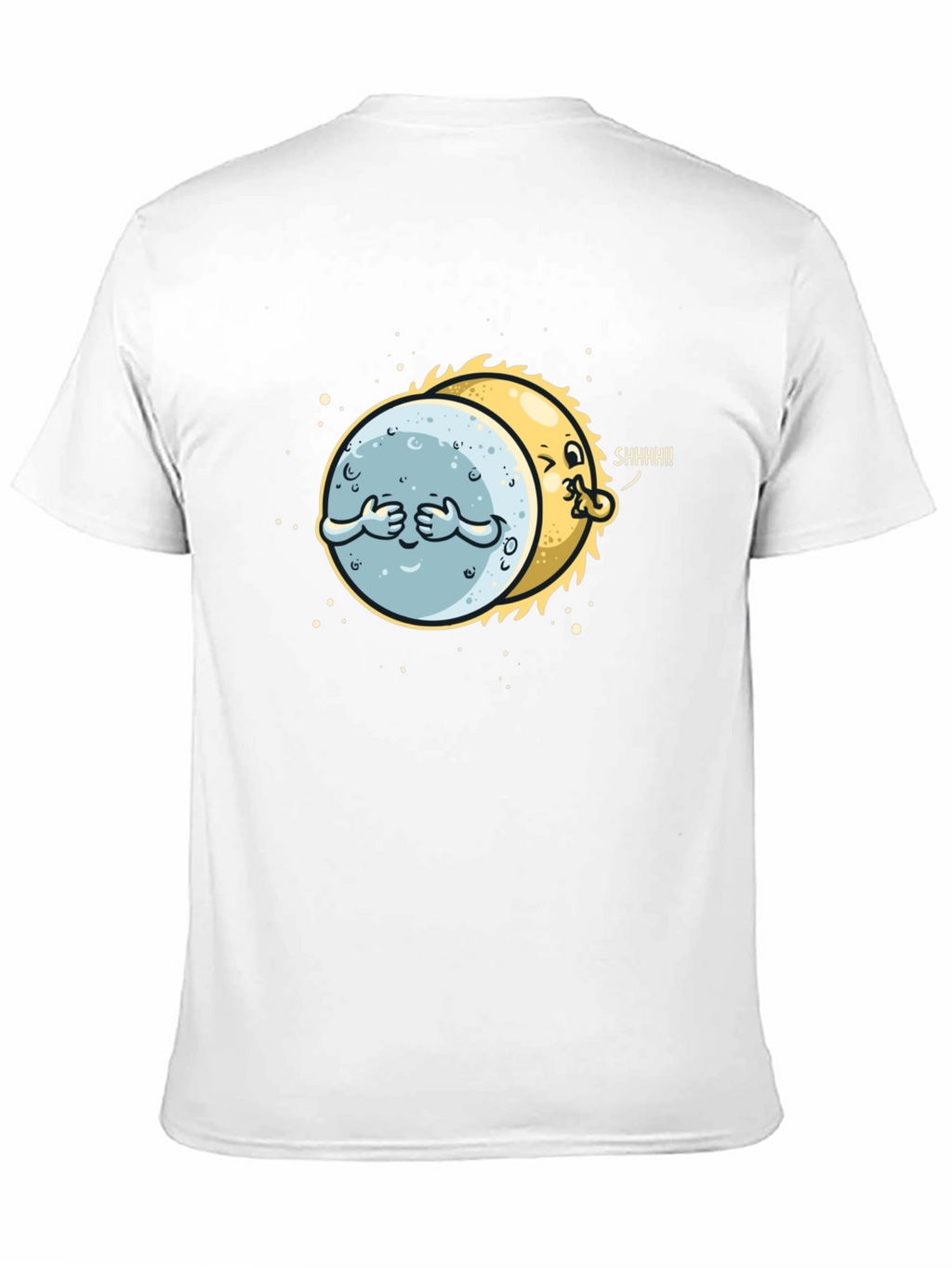 Eclipse Graphic Tee - Black Cotton Blend Shirt