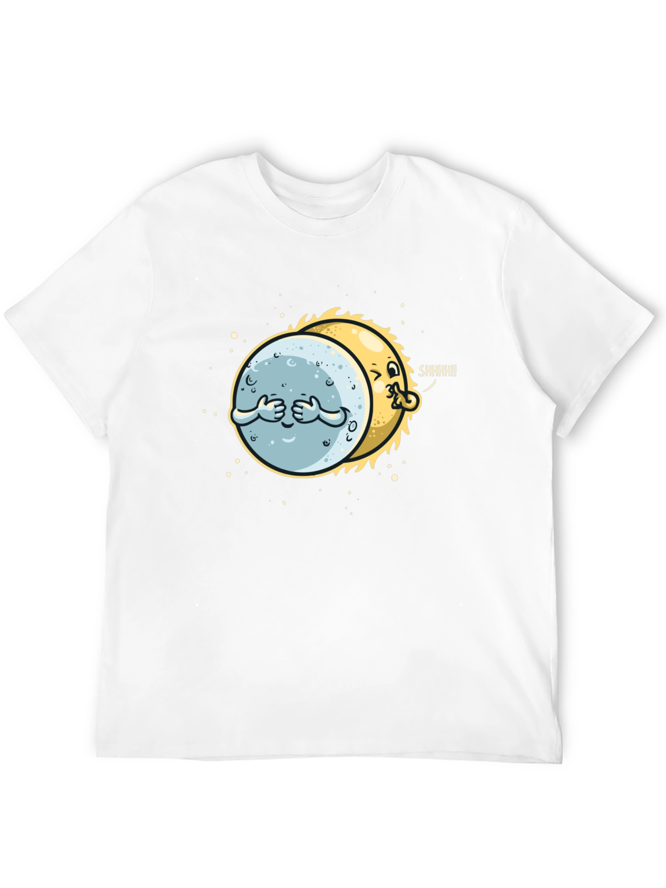 Eclipse Graphic Tee - Black Cotton Blend Shirt