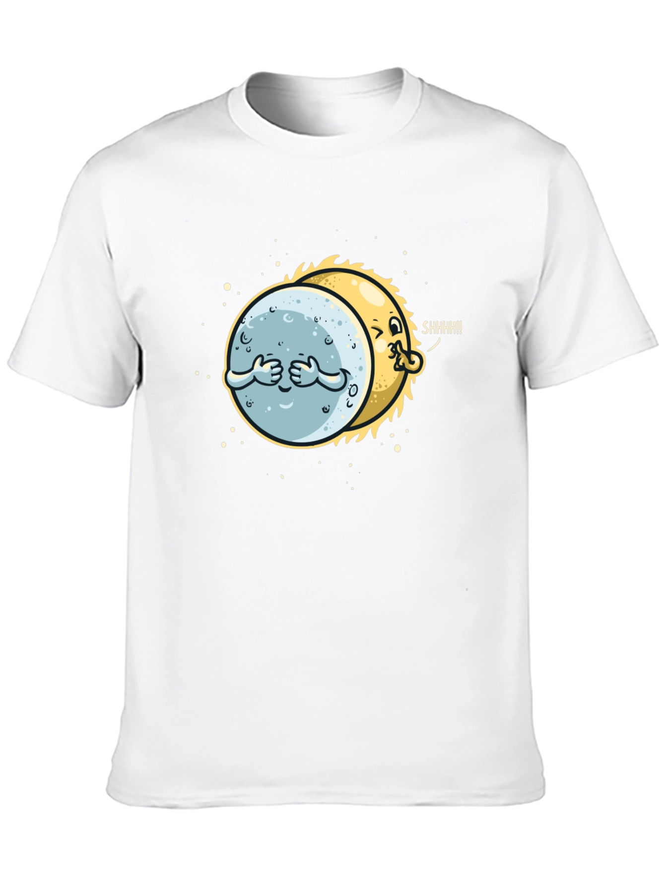 Eclipse Graphic Tee - Black Cotton Blend Shirt