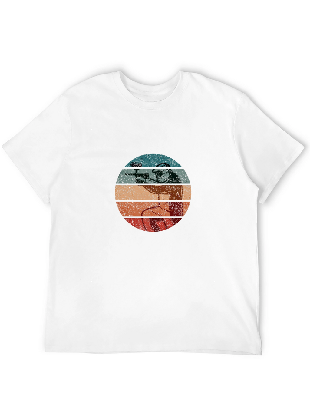 Paintball Player Retro T-Shirt - Black