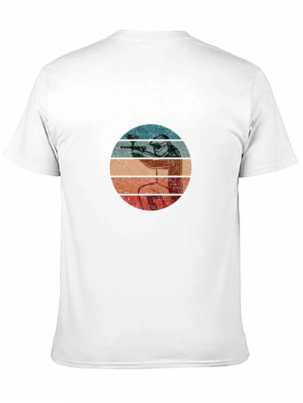 Paintball Player Retro T-Shirt - Black